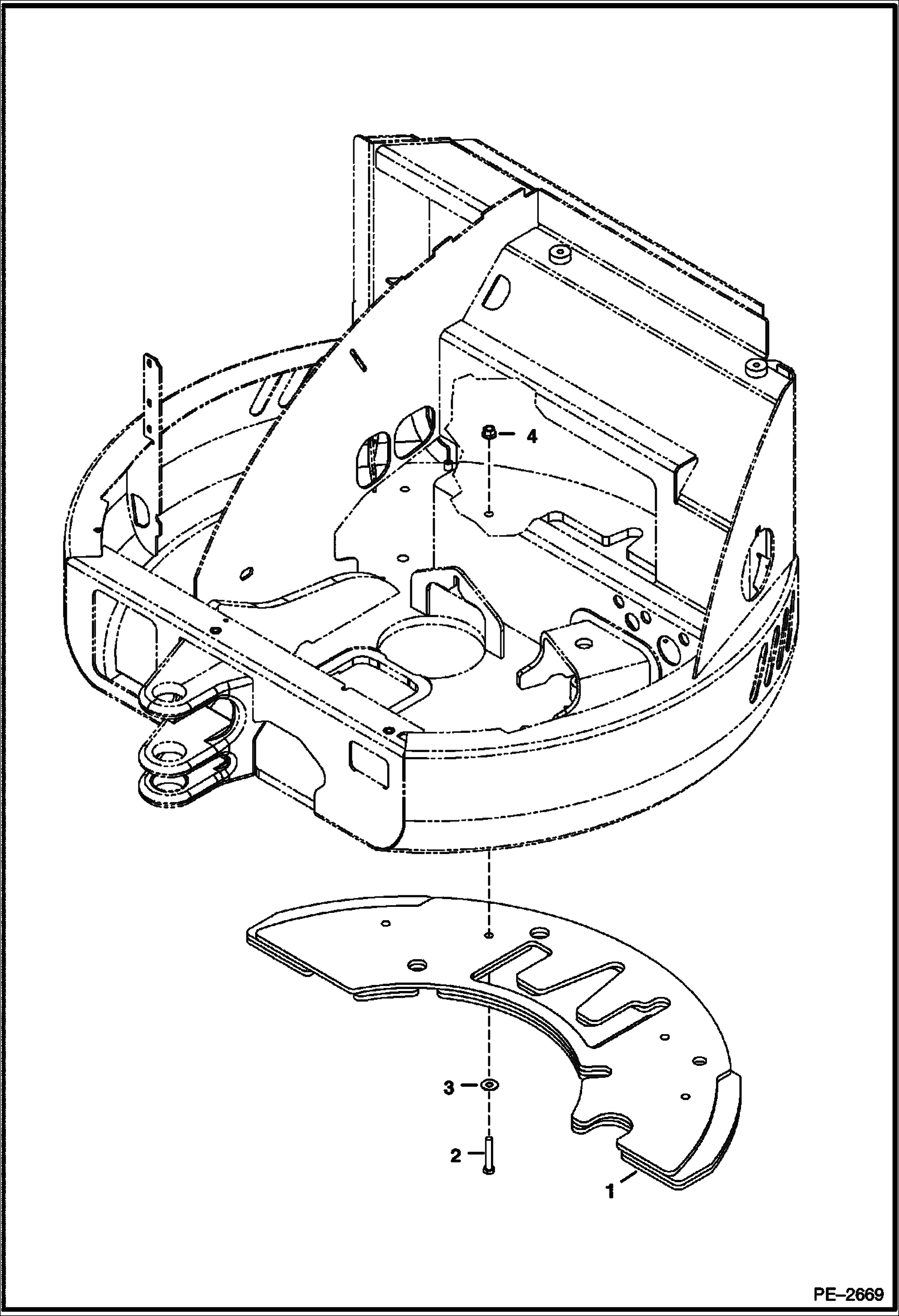 Схема запчастей Bobcat 435 - COUNTERWEIGHT MAIN FRAME