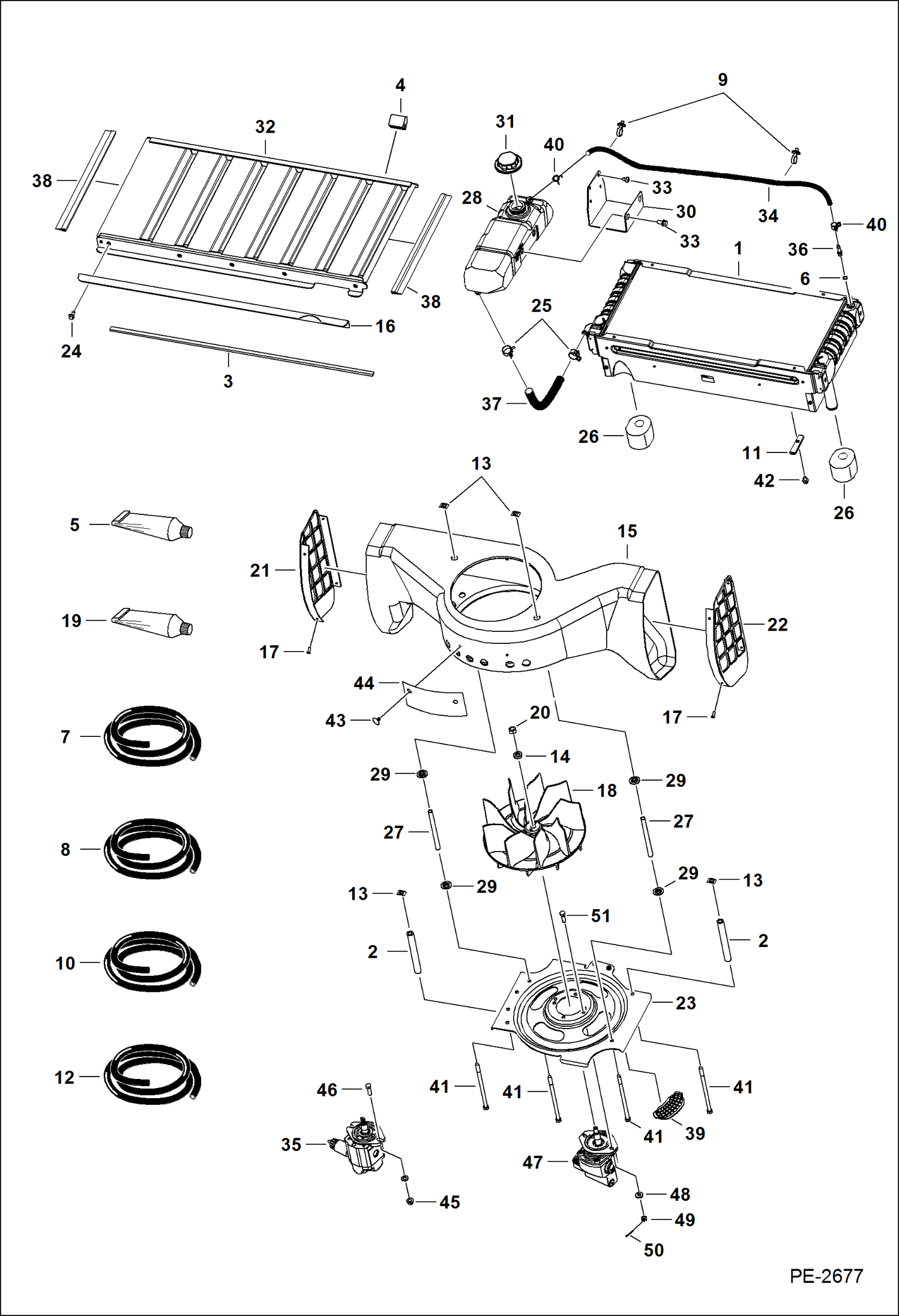 Схема запчастей Bobcat S-Series - COOLING SYSTEM POWER UNIT