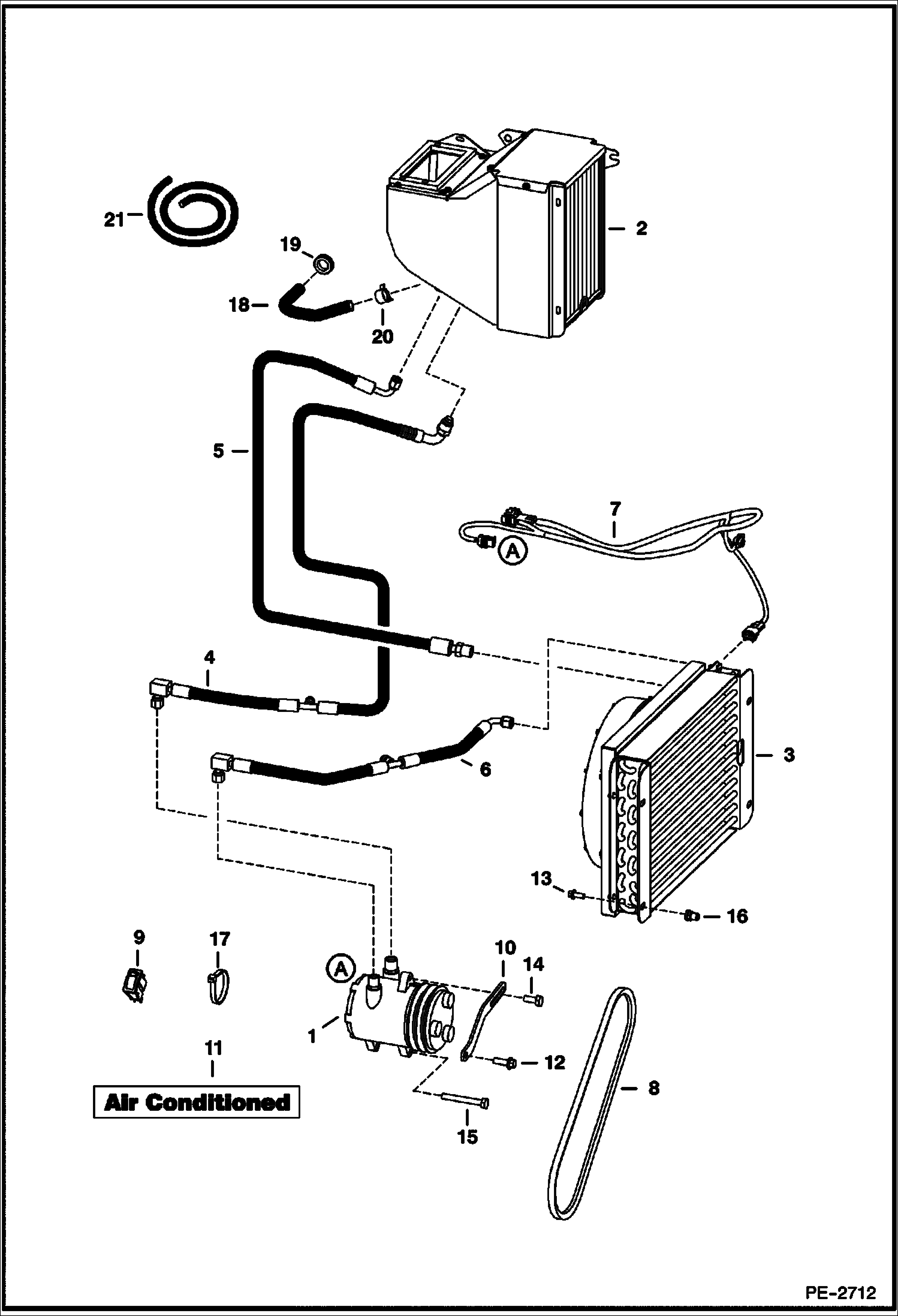 Схема запчастей Bobcat 5600 - HEATER & A/C ACCESSORIES & OPTIONS