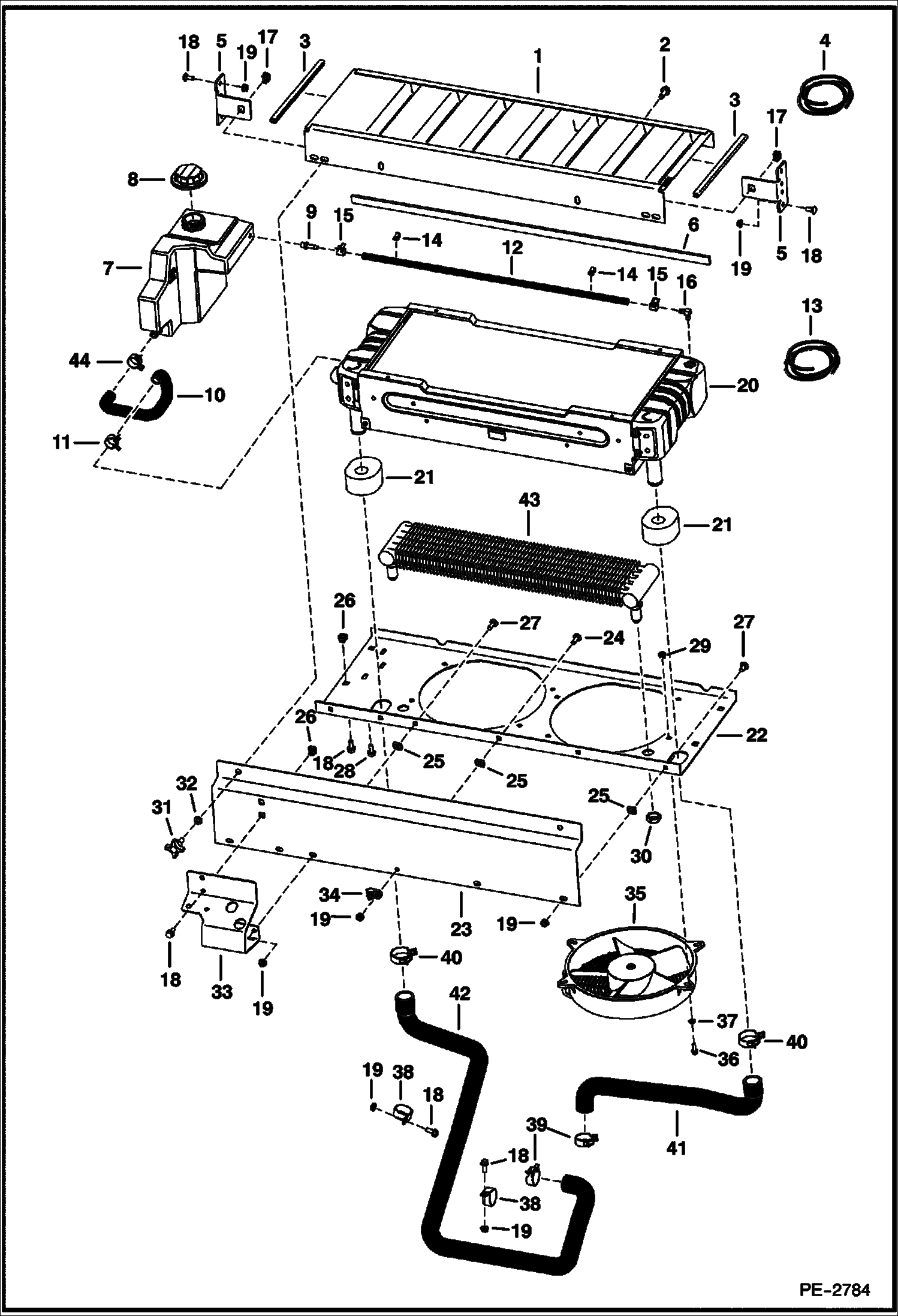 Схема запчастей Bobcat 500s - ENGINE & ATTACHING PARTS 5391 12001 & Abv, 5394 12001 & Abv POWER UNIT