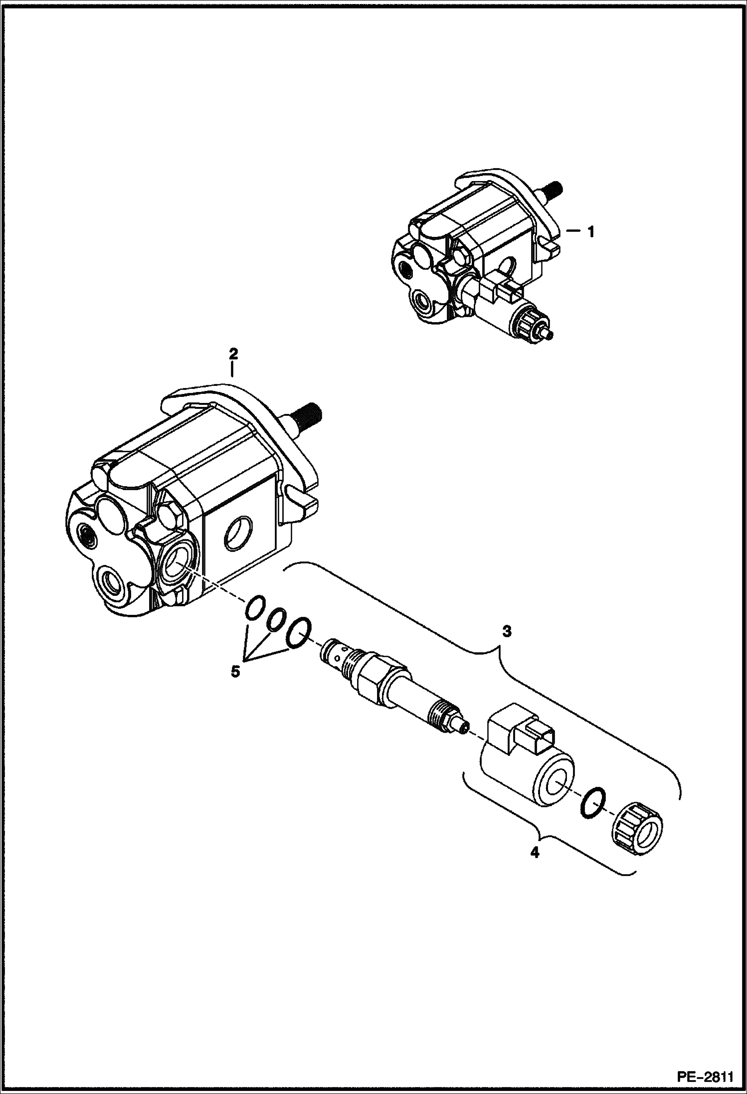 Схема запчастей Bobcat T-Series - COOLING FAN MOTOR (Aluminum) (S/N A3LN29999 & Below, A3LP29999 & Below) HYDROSTATIC SYSTEM