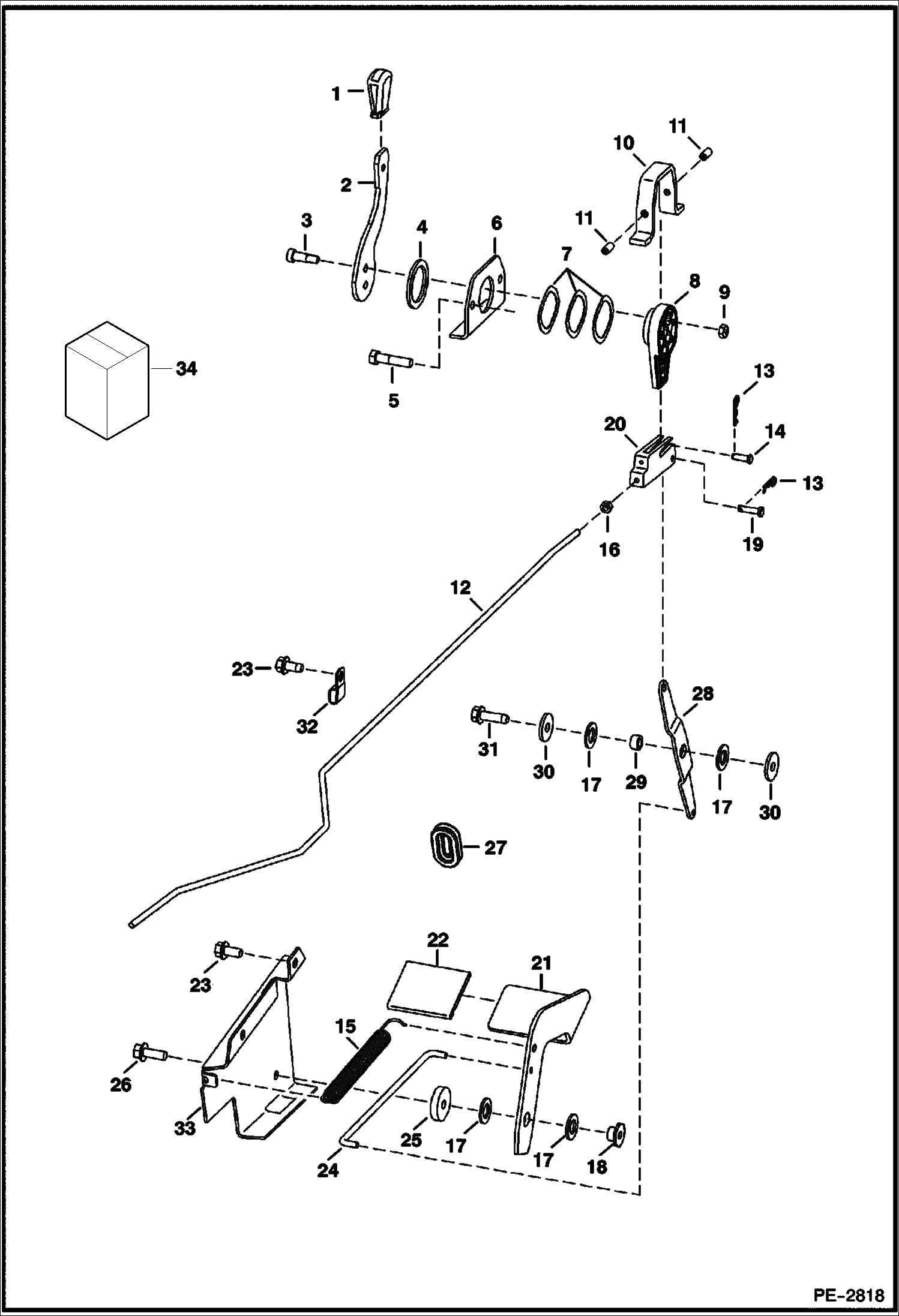 Схема запчастей Bobcat T-Series - ENGINE SPEED CONTROL (Selectable Joystick Controls) POWER UNIT