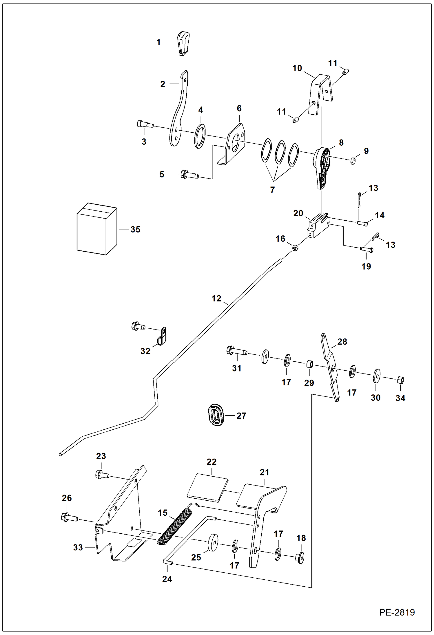 Схема запчастей Bobcat S-Series - ENGINE SPEED CONTROL (Selectable Joystick Controls) POWER UNIT