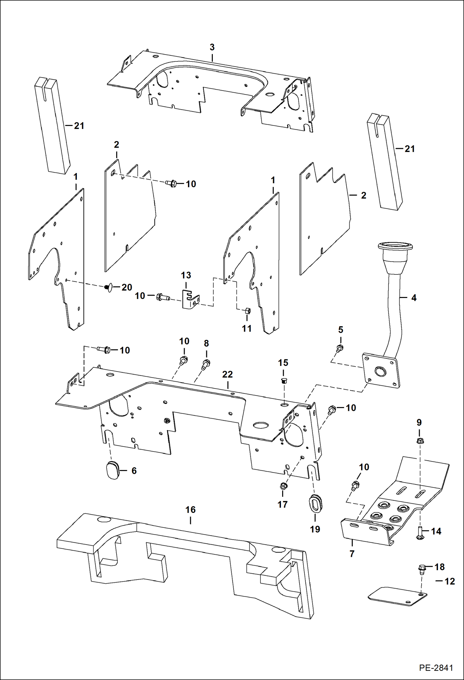 Схема запчастей Bobcat A-Series - PANELS MAIN FRAME