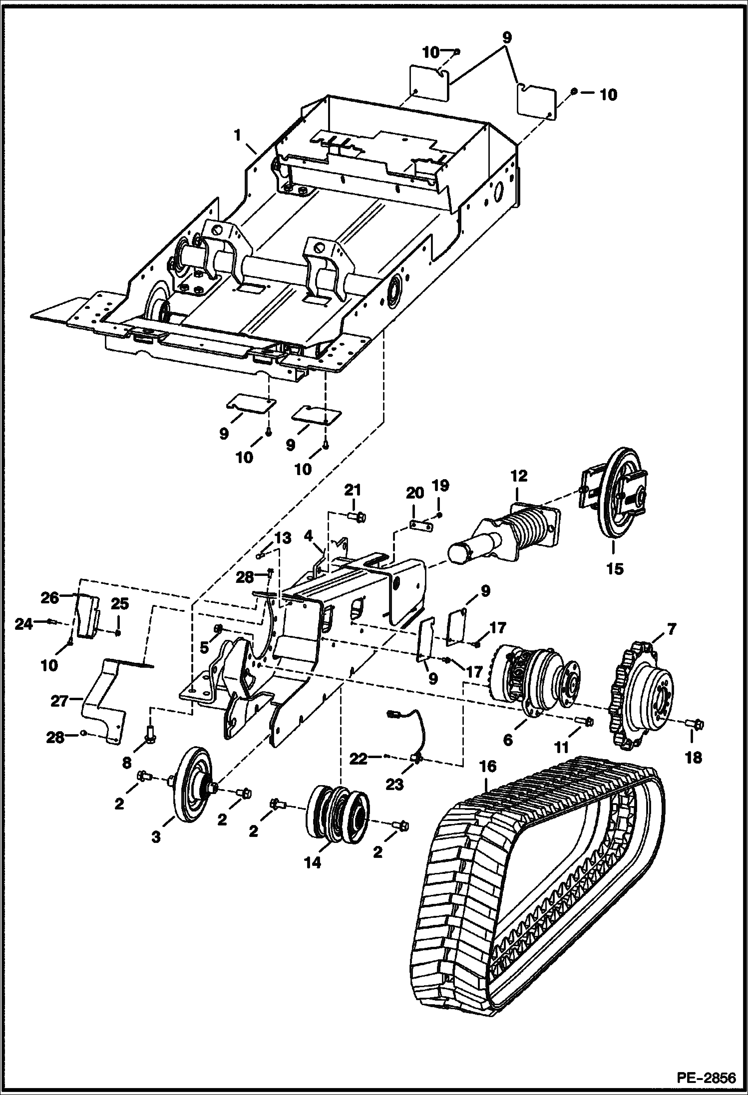 Схема запчастей Bobcat T-Series - DRIVE TRAIN DRIVE TRAIN