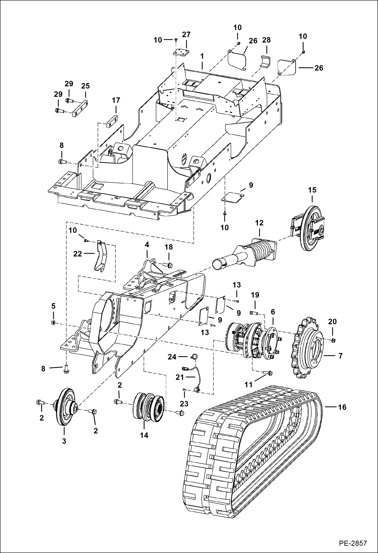 Схема запчастей Bobcat T-Series - DRIVE TRAIN DRIVE TRAIN