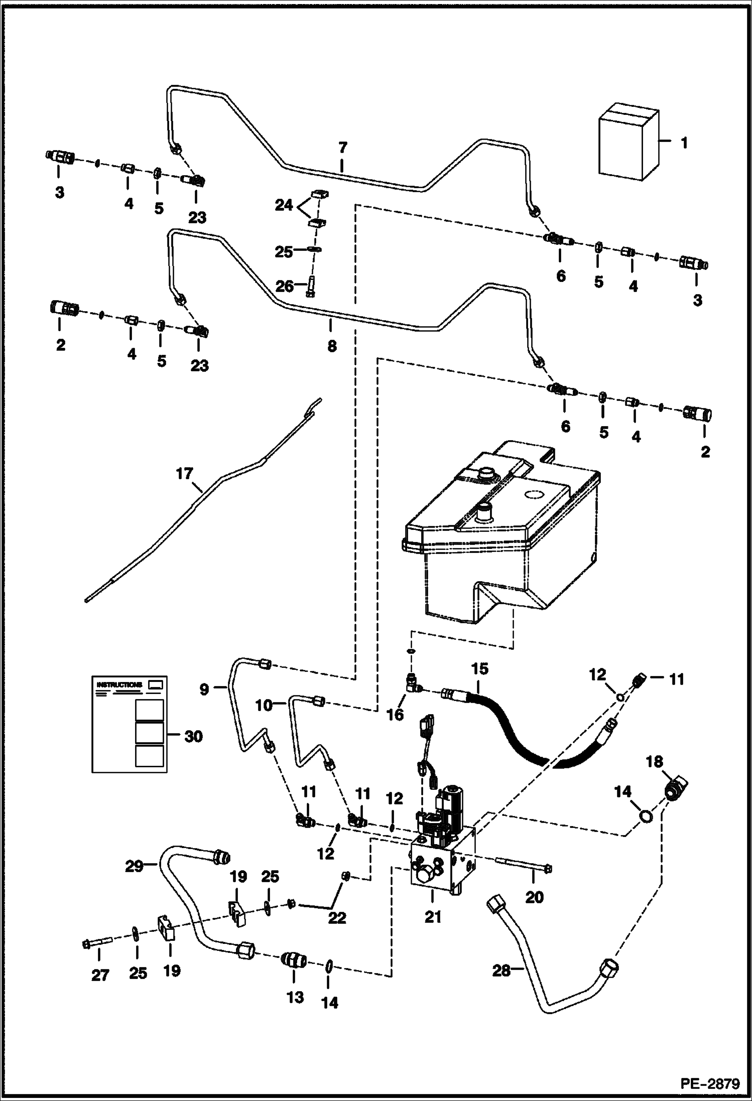 Схема запчастей Bobcat S-Series - REAR AUXILIARY KIT Selectable Joystick Controls ACCESSORIES & OPTIONS