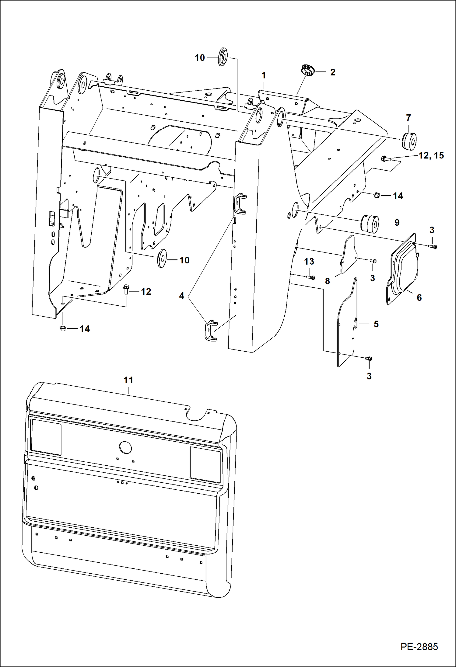 Схема запчастей Bobcat S-Series - MAIN FRAME MAIN FRAME