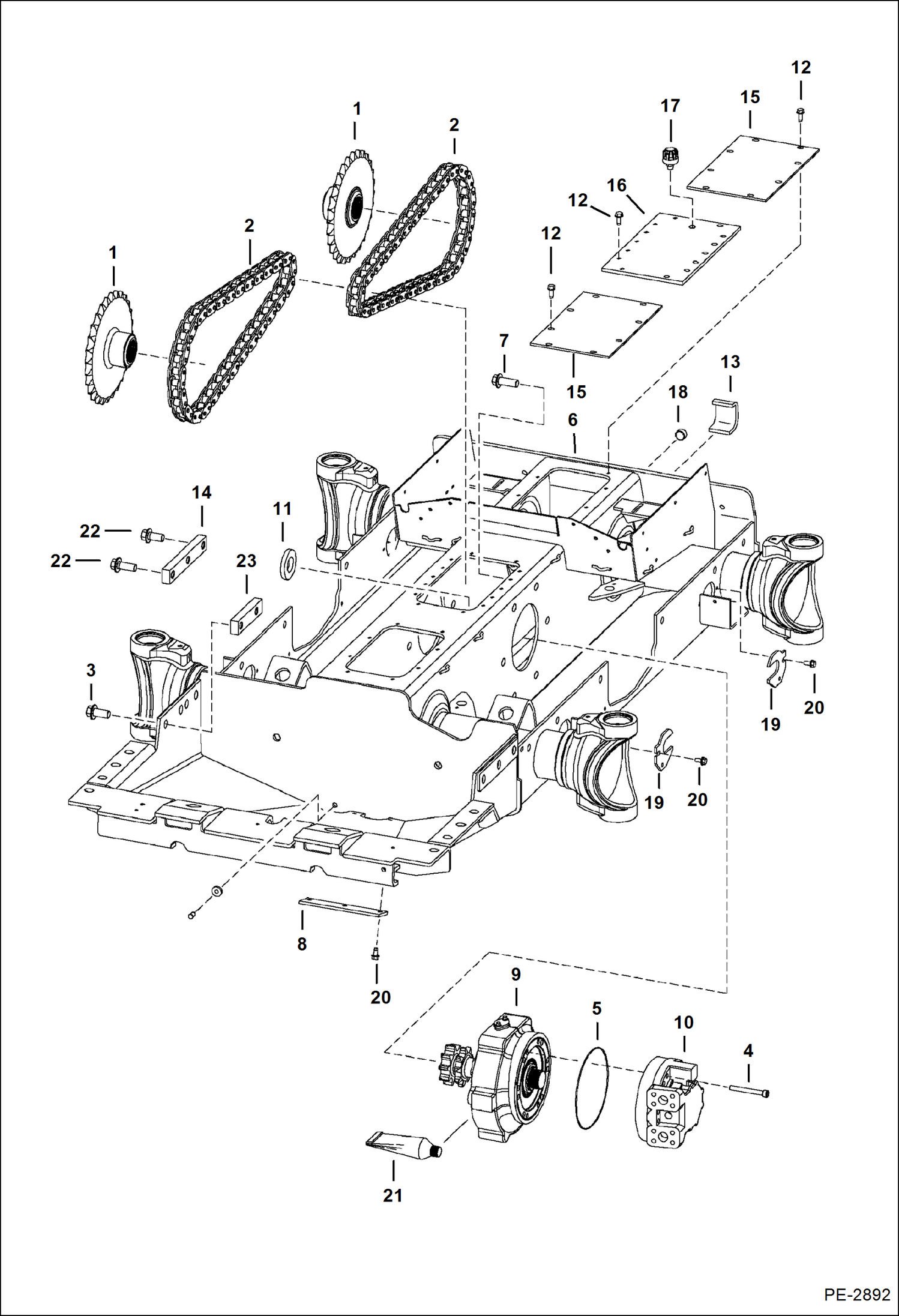 Схема запчастей Bobcat A-Series - DRIVE TRAIN DRIVE TRAIN