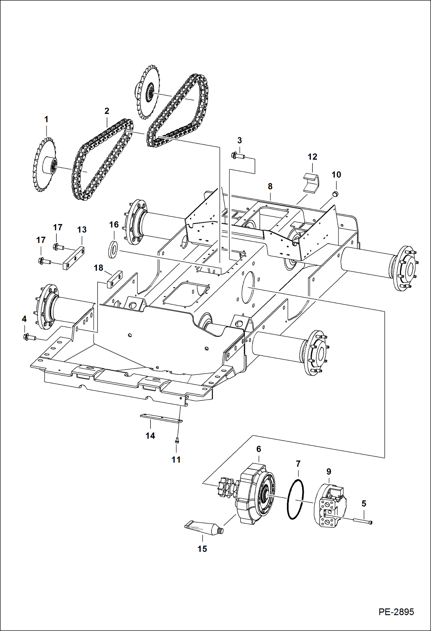 Схема запчастей Bobcat S-Series - DRIVE TRAIN DRIVE TRAIN