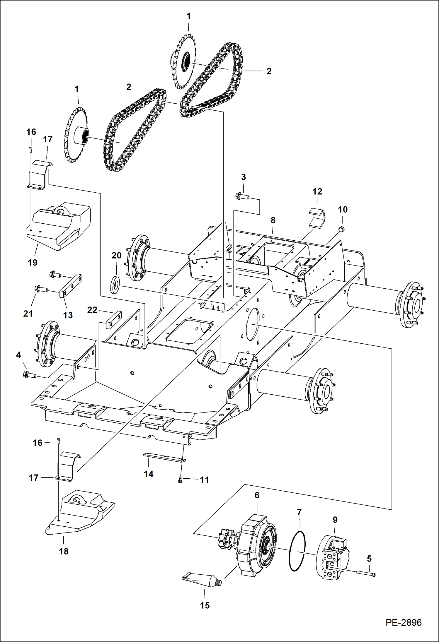 Схема запчастей Bobcat S-Series - DRIVE TRAIN DRIVE TRAIN