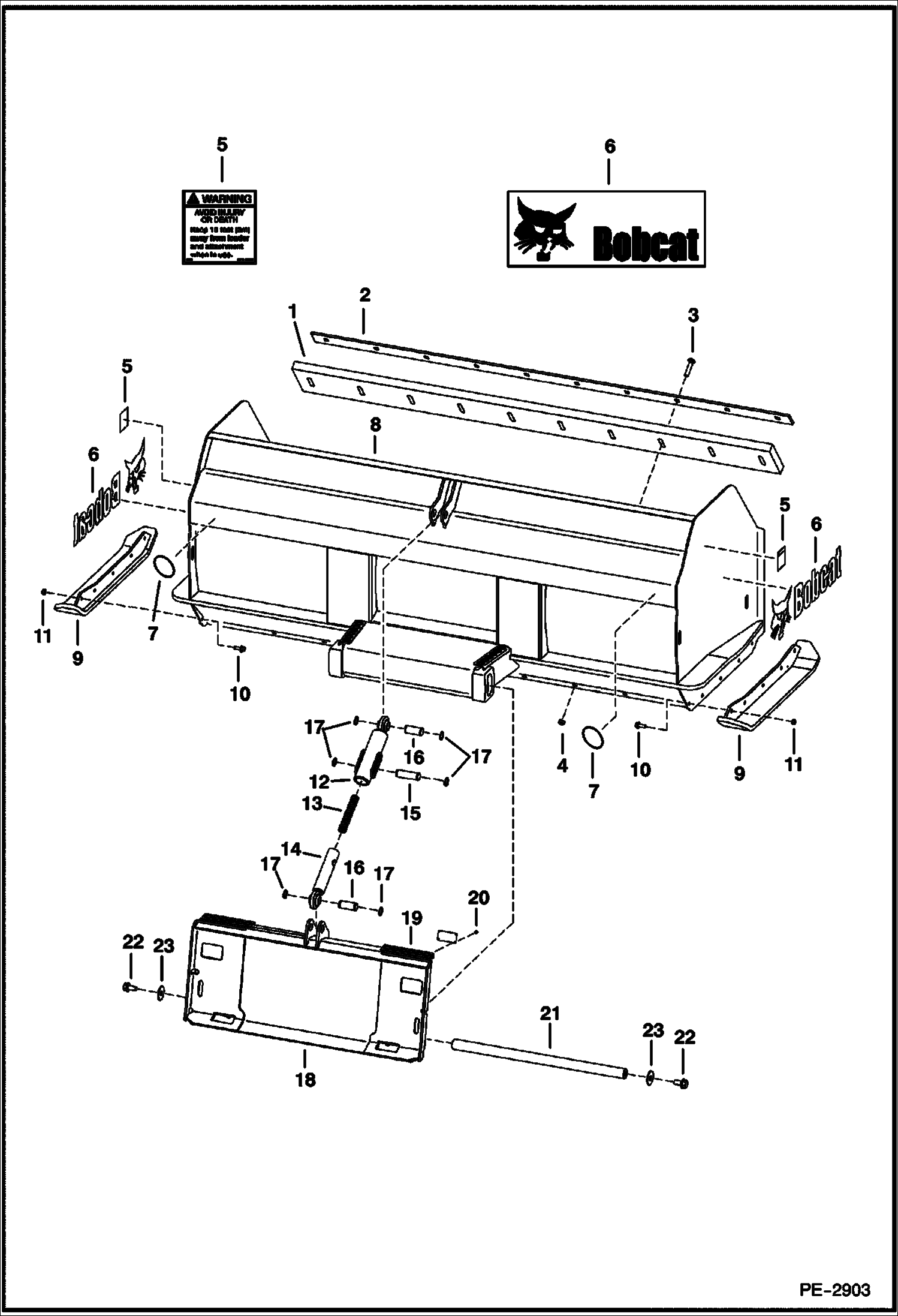 Схема запчастей Bobcat SNOW PUSHER - SNOW PUSHER (94 A015) (120 A01T) Loader