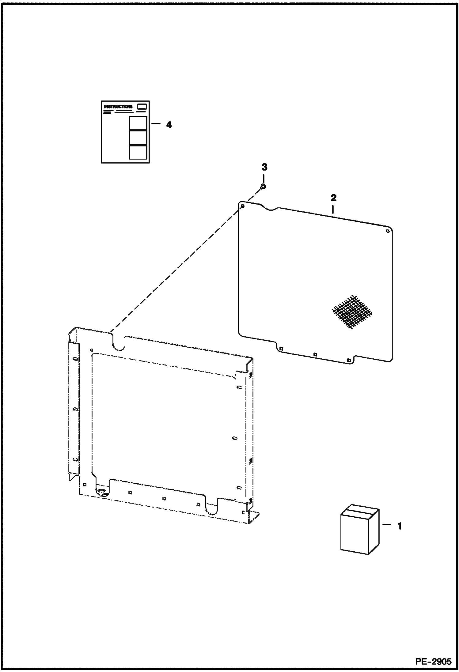 Схема запчастей Bobcat Mini Tracks Loaders - RADIATOR SCREEN KIT ACCESSORIES & OPTIONS