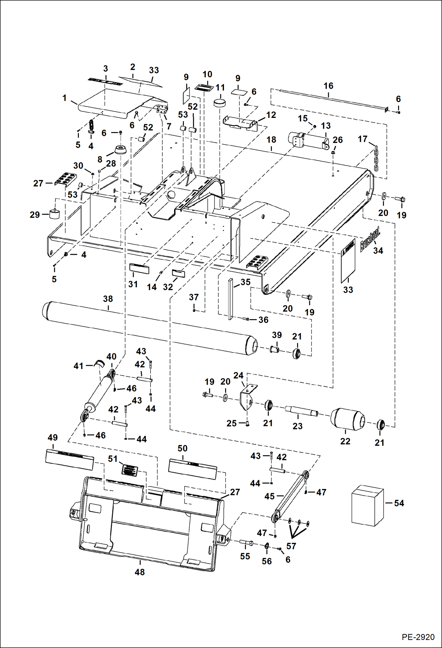 Схема запчастей Bobcat ROTARY CUTTER - ROTARY CUTTER (Std Flow & High Flow) (72 A008, A01B, A01C) Loader