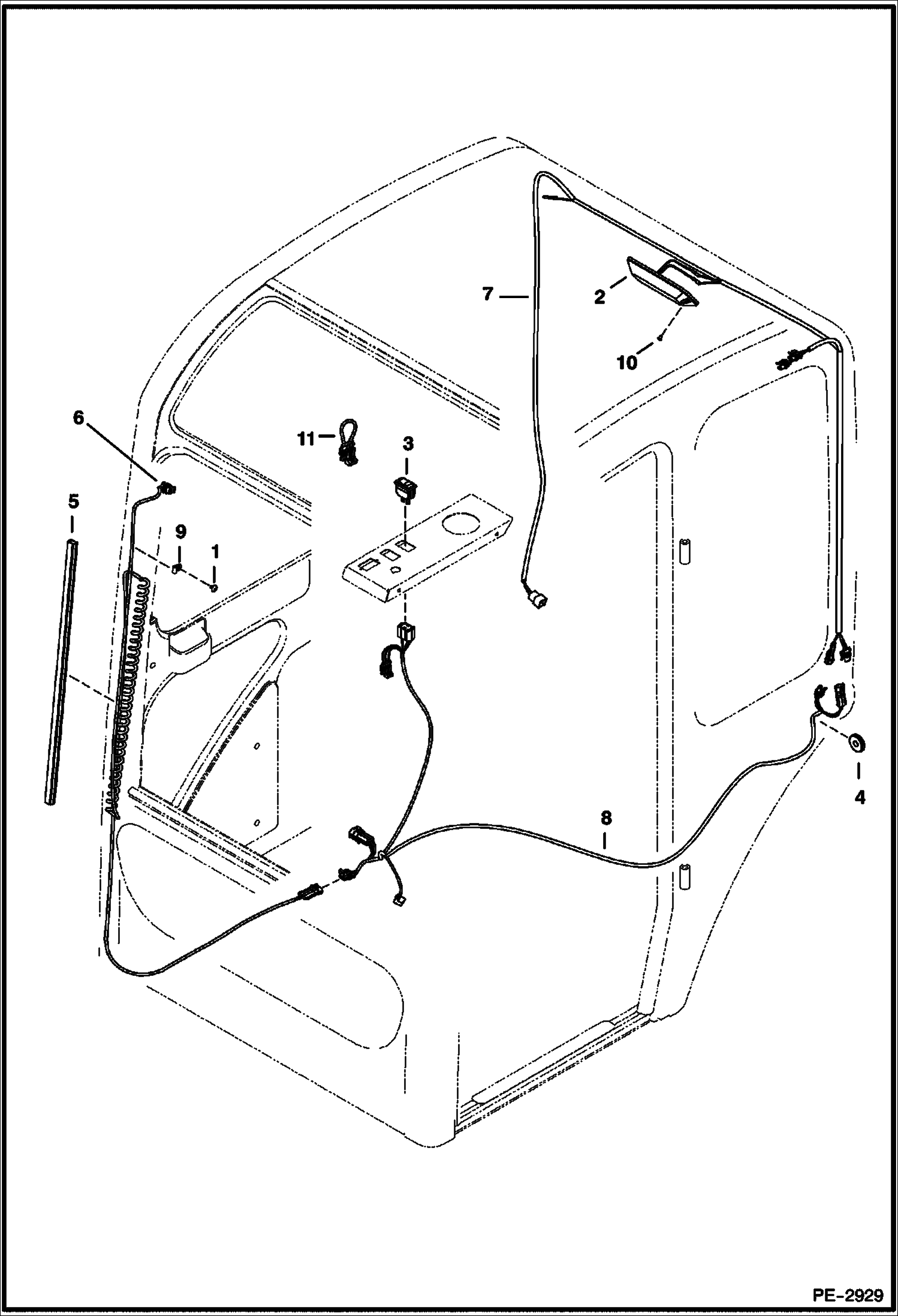 Схема запчастей Bobcat 320 - ELECTRICAL (Radio Ready Cab) (S/N 223911001 & Above, 224011001 & Above) ELECTRICAL SYSTEM