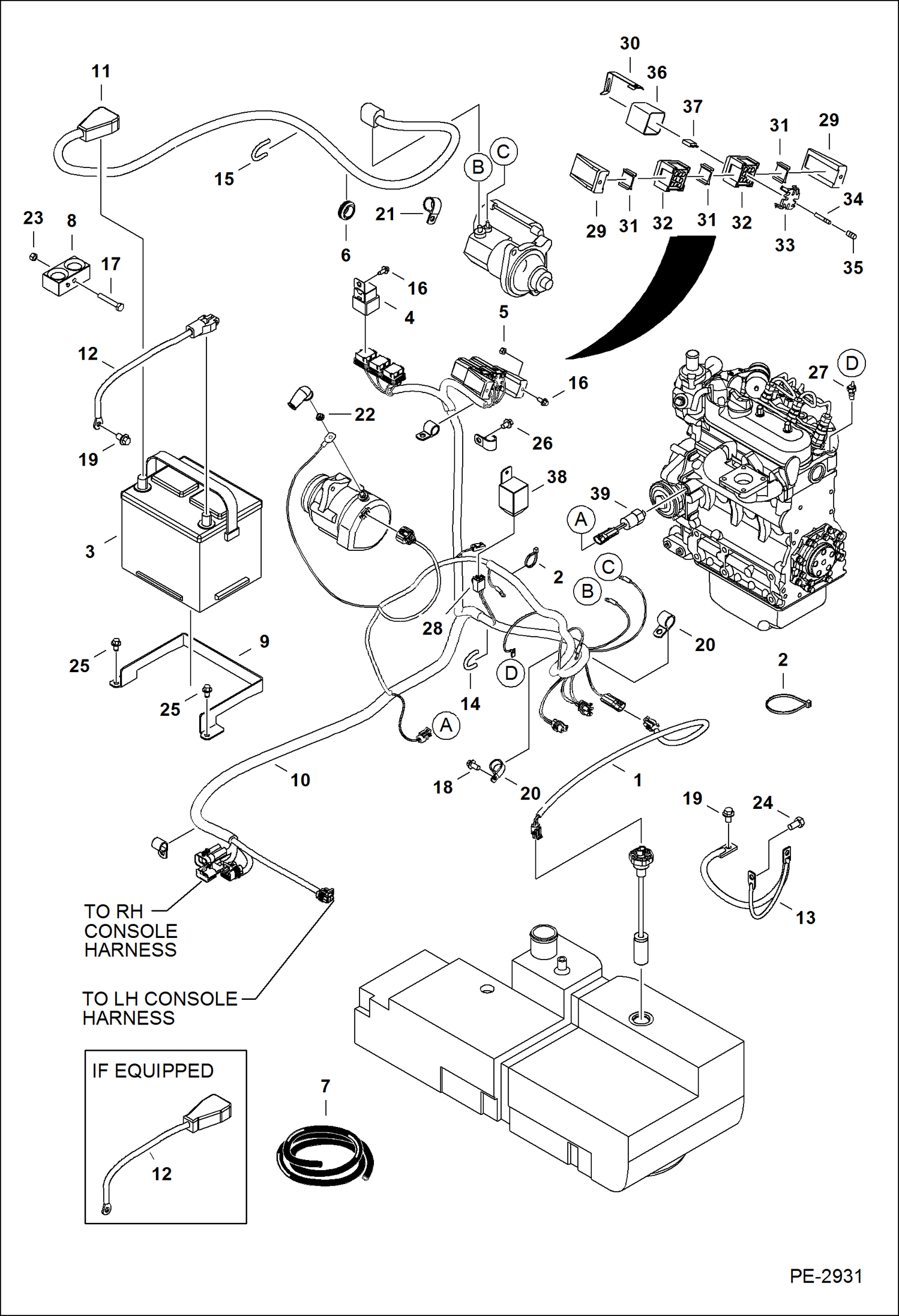 Схема запчастей Bobcat 320 - ELECTRICAL ELECTRICAL SYSTEM