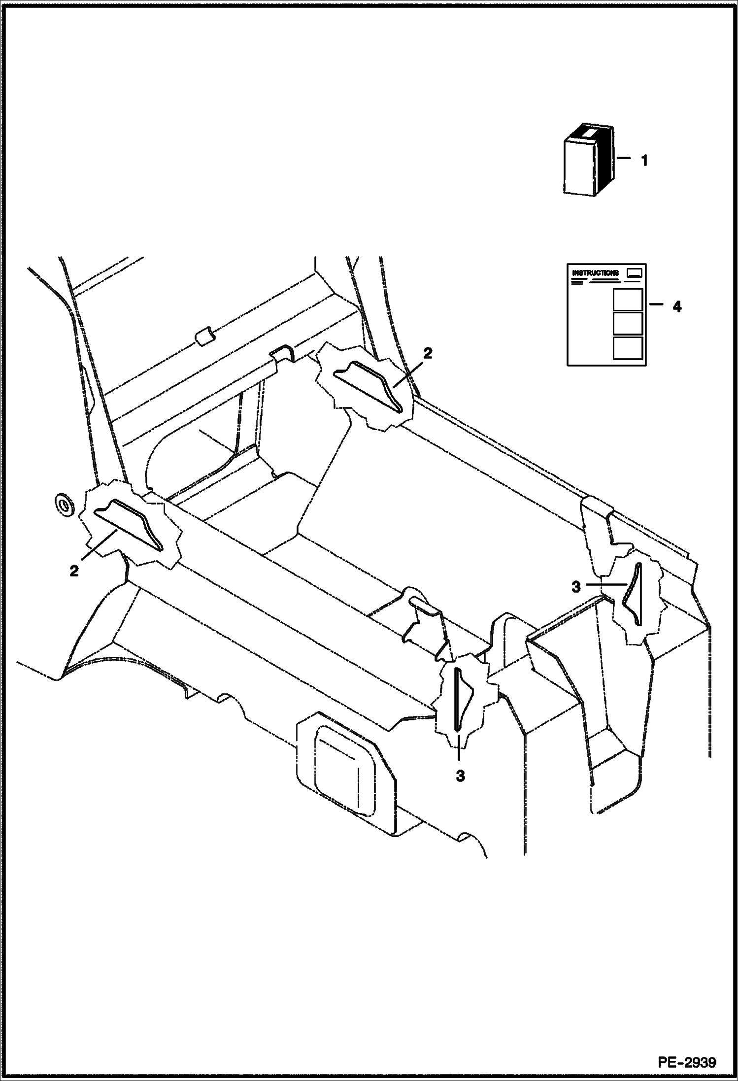 Схема запчастей Bobcat 400s - MAIN FRAME SUPPORT KIT ACCESSORIES & OPTIONS