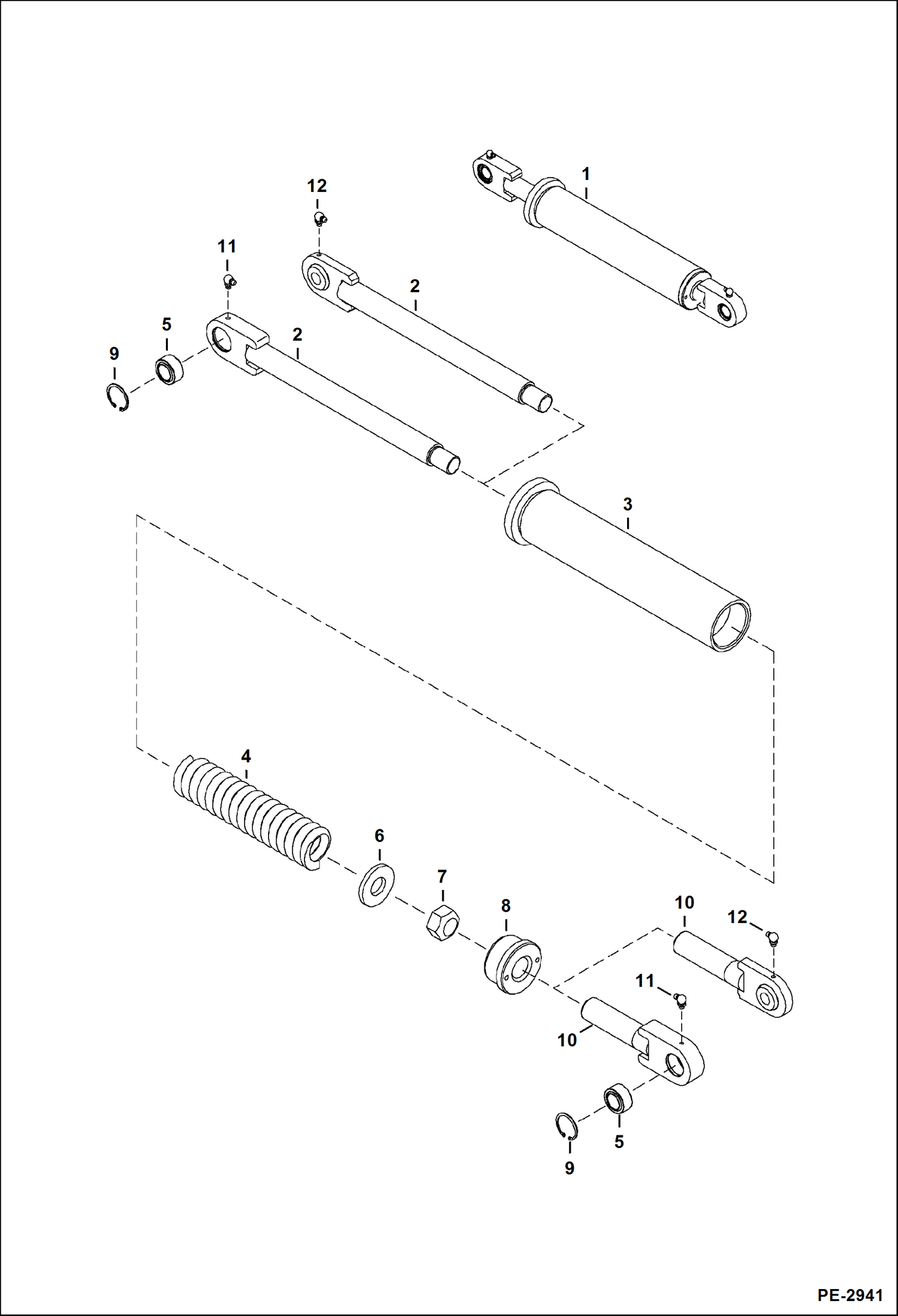 Схема запчастей Bobcat ROTARY CUTTER - ROTARY CUTTER (Link Assembly) (60 A019, A01A) (72 A008, A01B, A01C) Loader