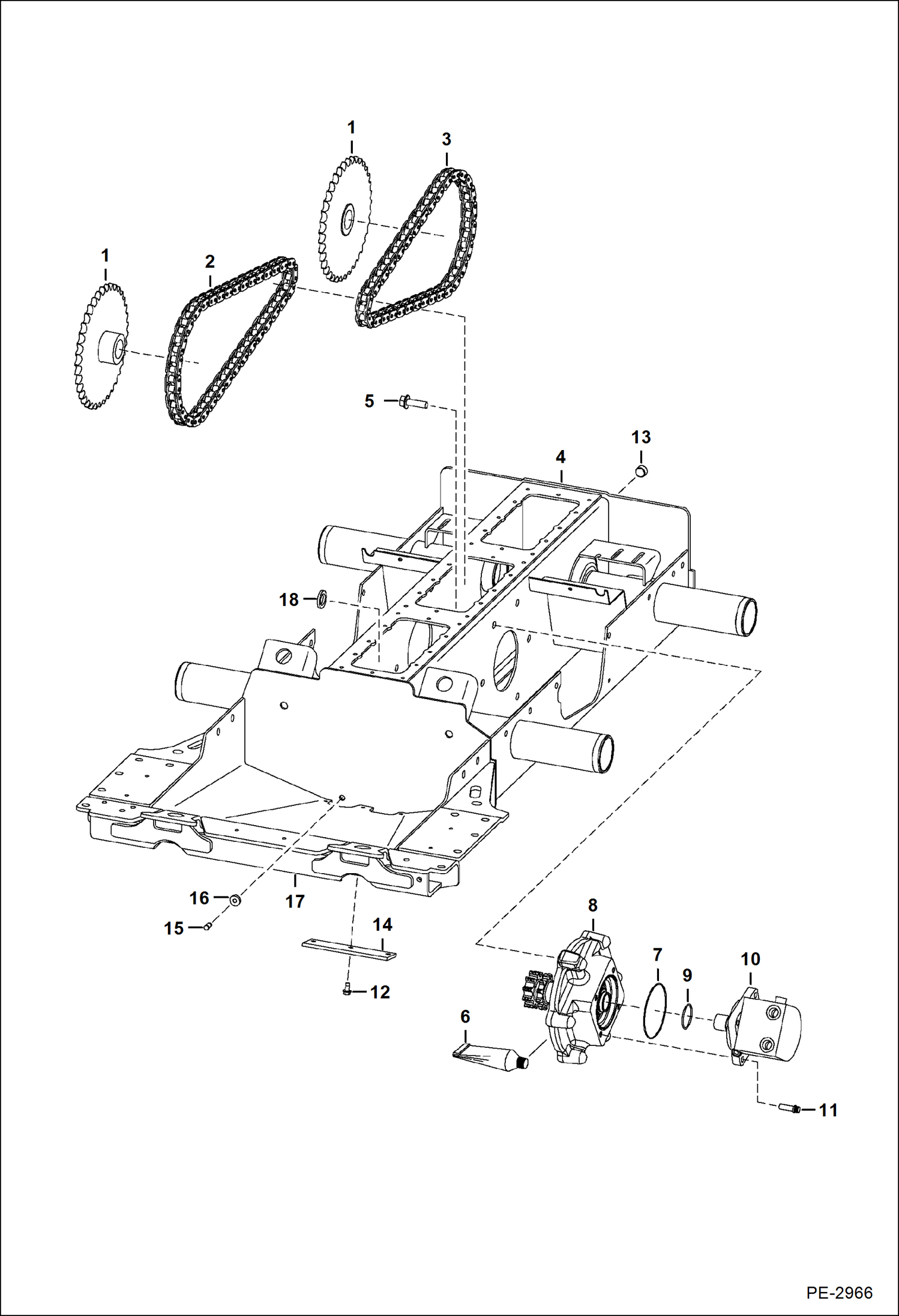 Схема запчастей Bobcat S-Series - DRIVE TRAIN DRIVE TRAIN