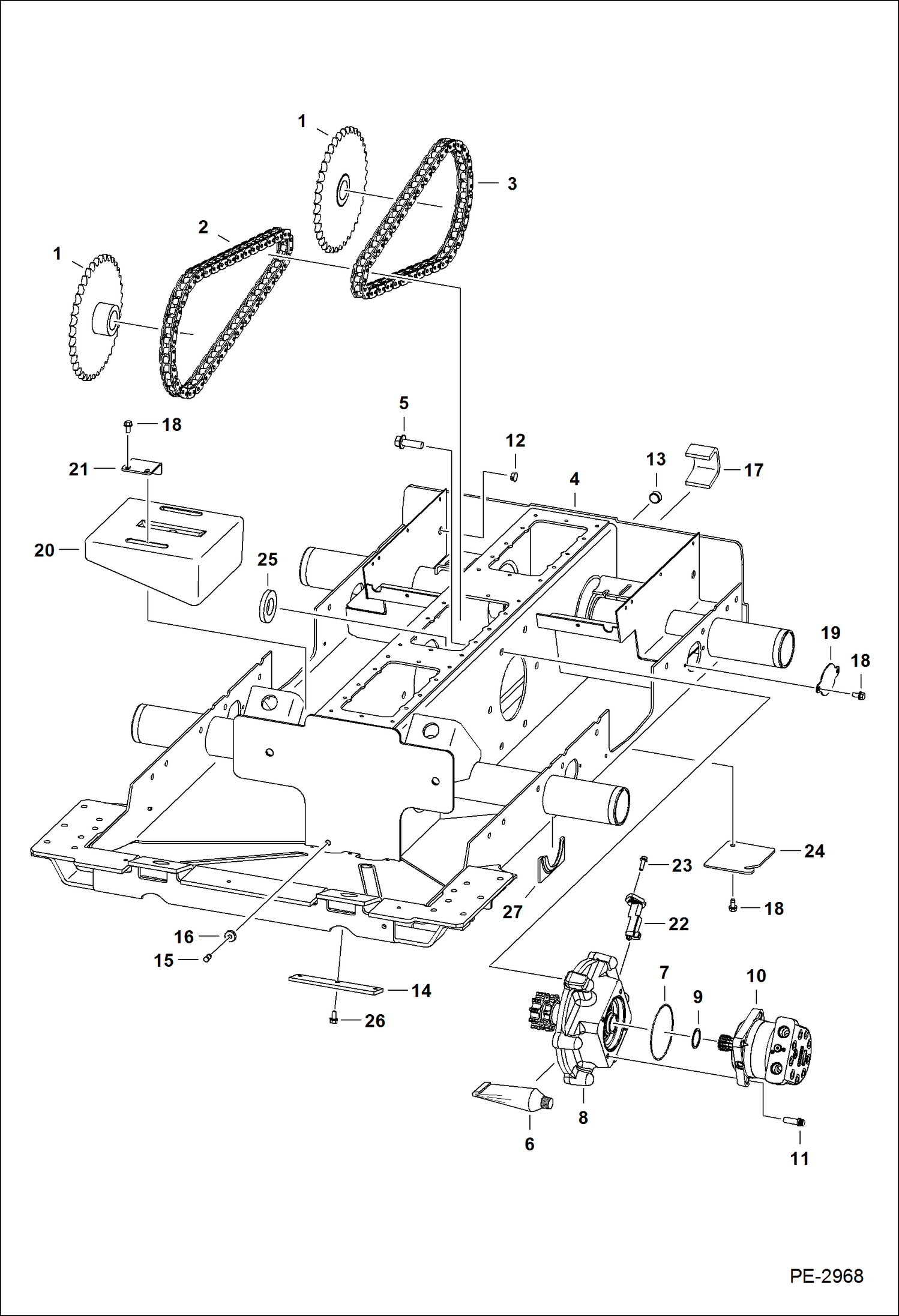 Схема запчастей Bobcat S-Series - DRIVE TRAIN DRIVE TRAIN