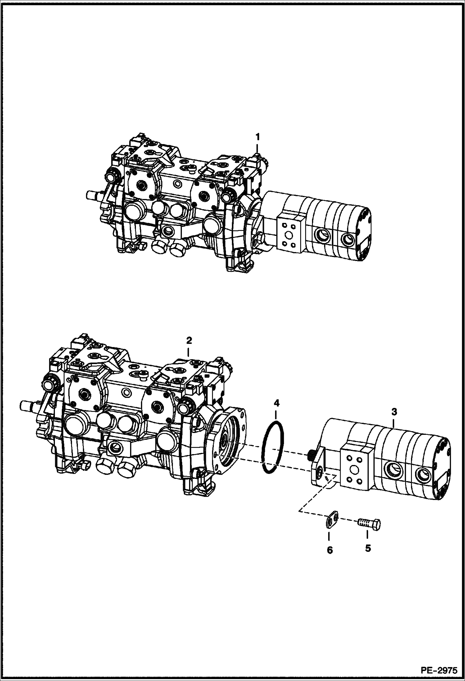 Схема запчастей Bobcat A-Series - HYDROSTATIC PUMP/GEAR PUMP (Identification) HYDROSTATIC SYSTEM