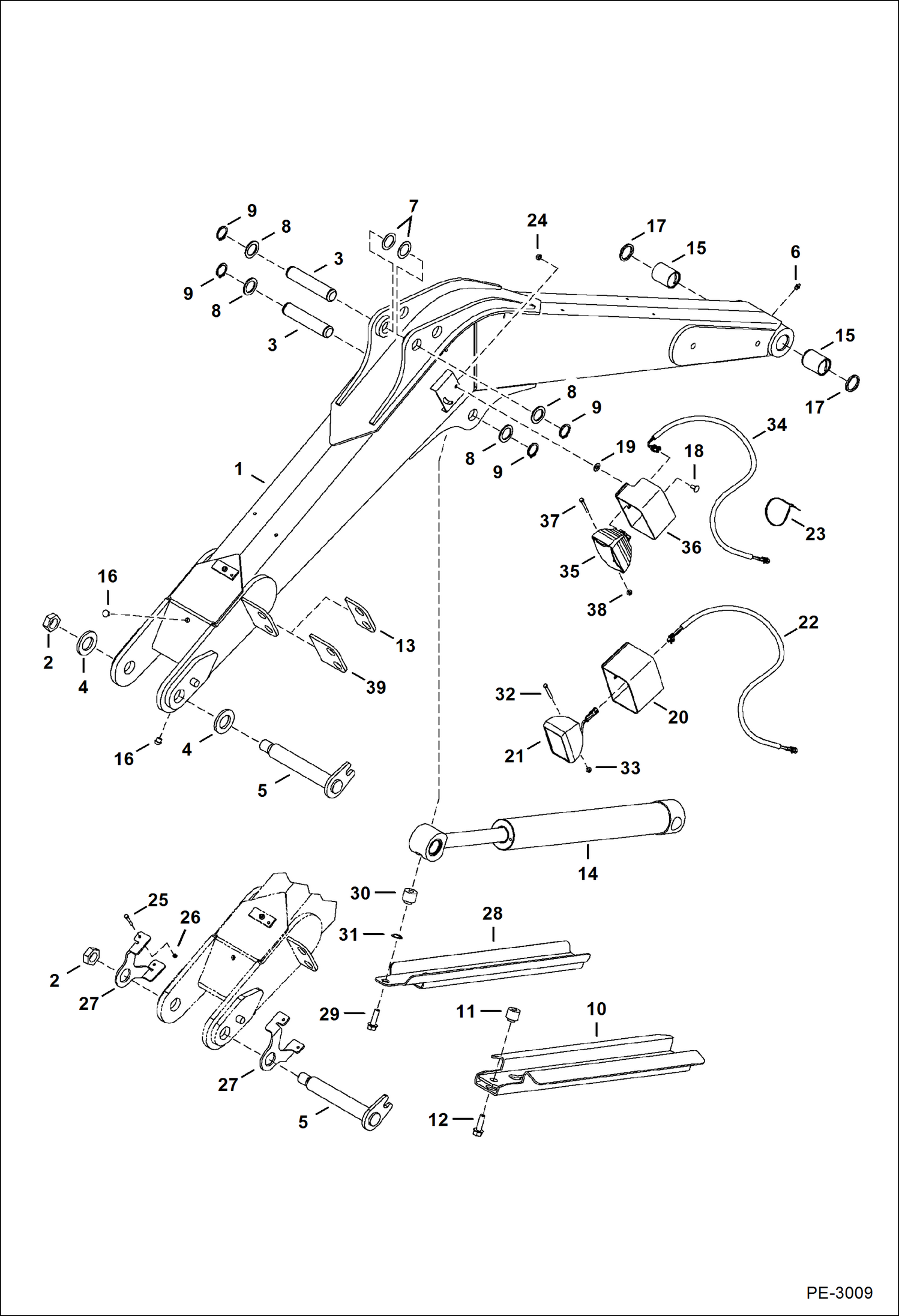 Схема запчастей Bobcat 331 - BOOM WORK EQUIPMENT