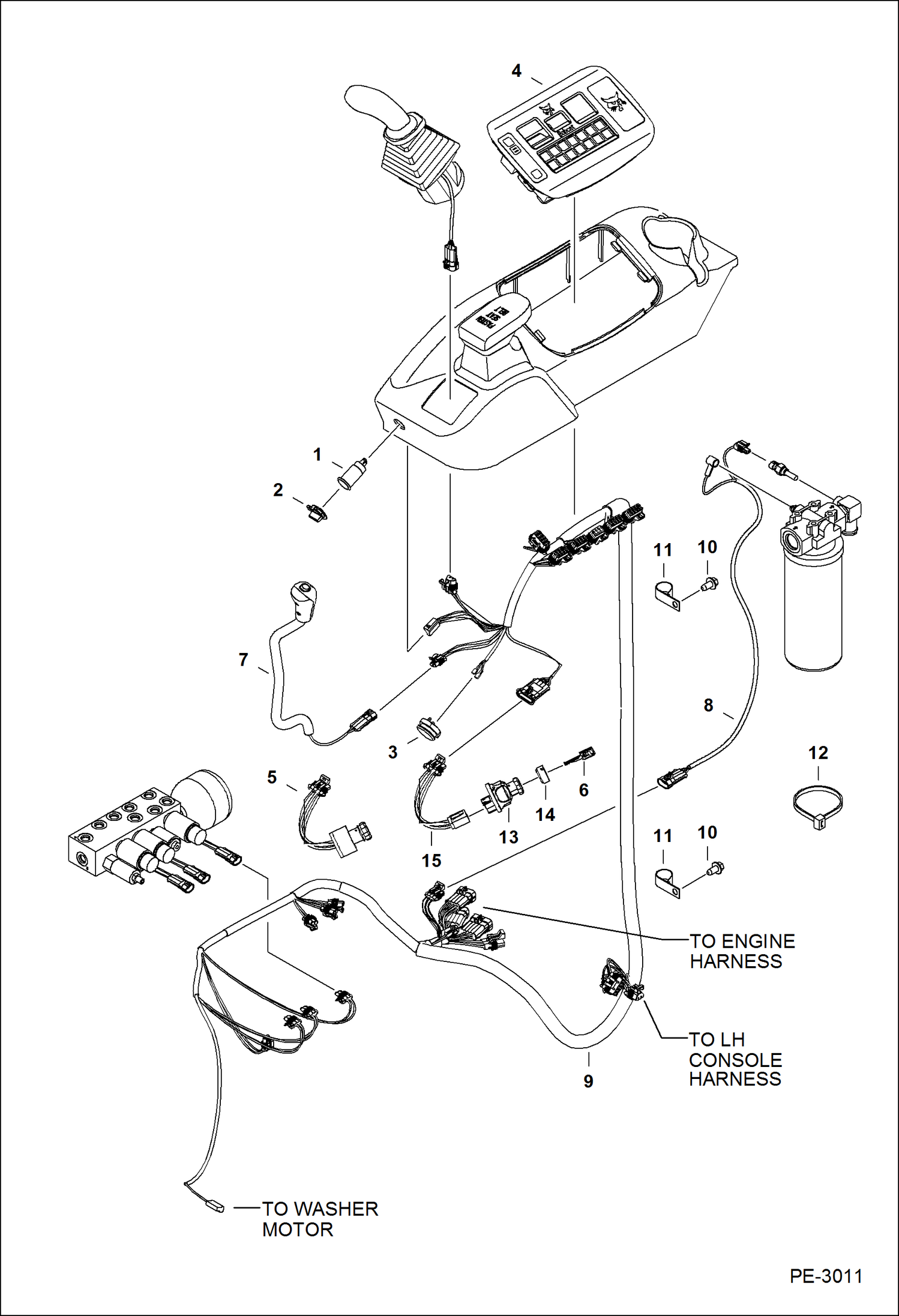 Схема запчастей Bobcat 337 - ELECTRICAL (RH Console) ELECTRICAL SYSTEM