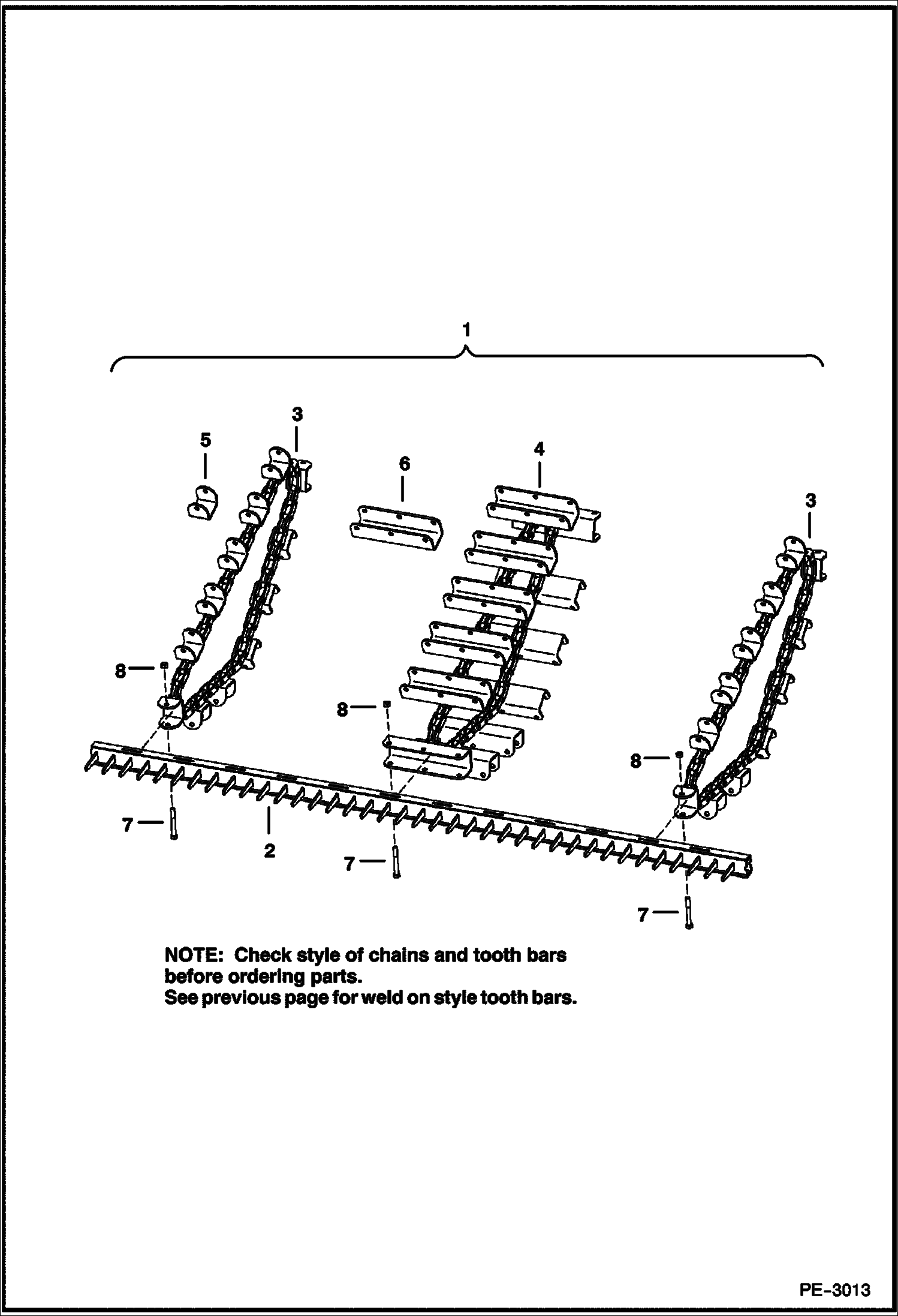 Схема запчастей Bobcat LANDSCAPE RAKE - LANDSCAPE RAKE (With Bolt-on Tooth Bars) (B Series) (5 Foot & 6 Foot) Loader