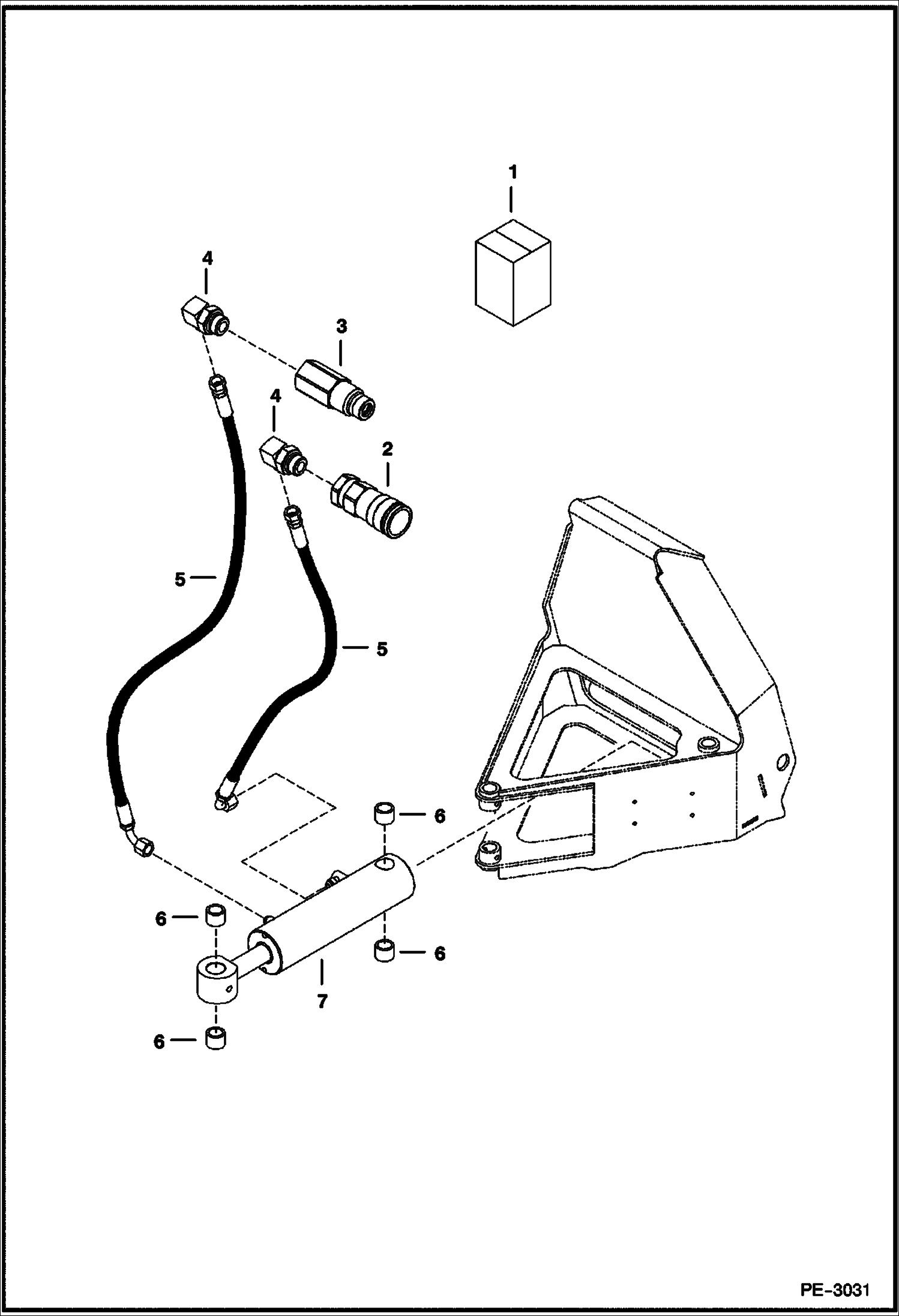 Схема запчастей Bobcat SNOW BLADE - SNOW BLADE (Hydraulic Angle Kit) (68 A3H6) (2300 Utility Vehicle) Универсальный мини-грузовик