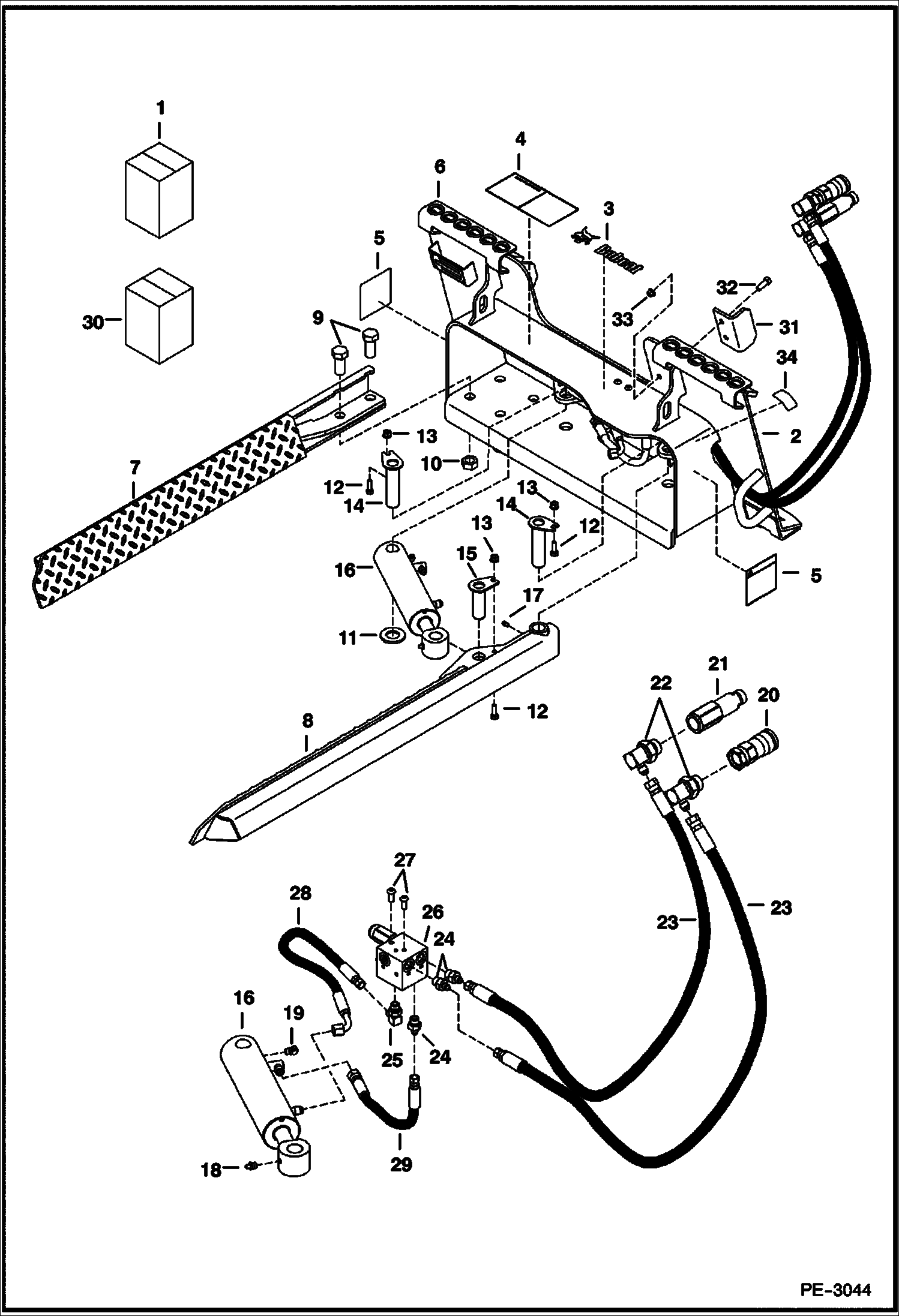 Схема запчастей Bobcat TREE FORK - TREE FORK (A2TV) Loader