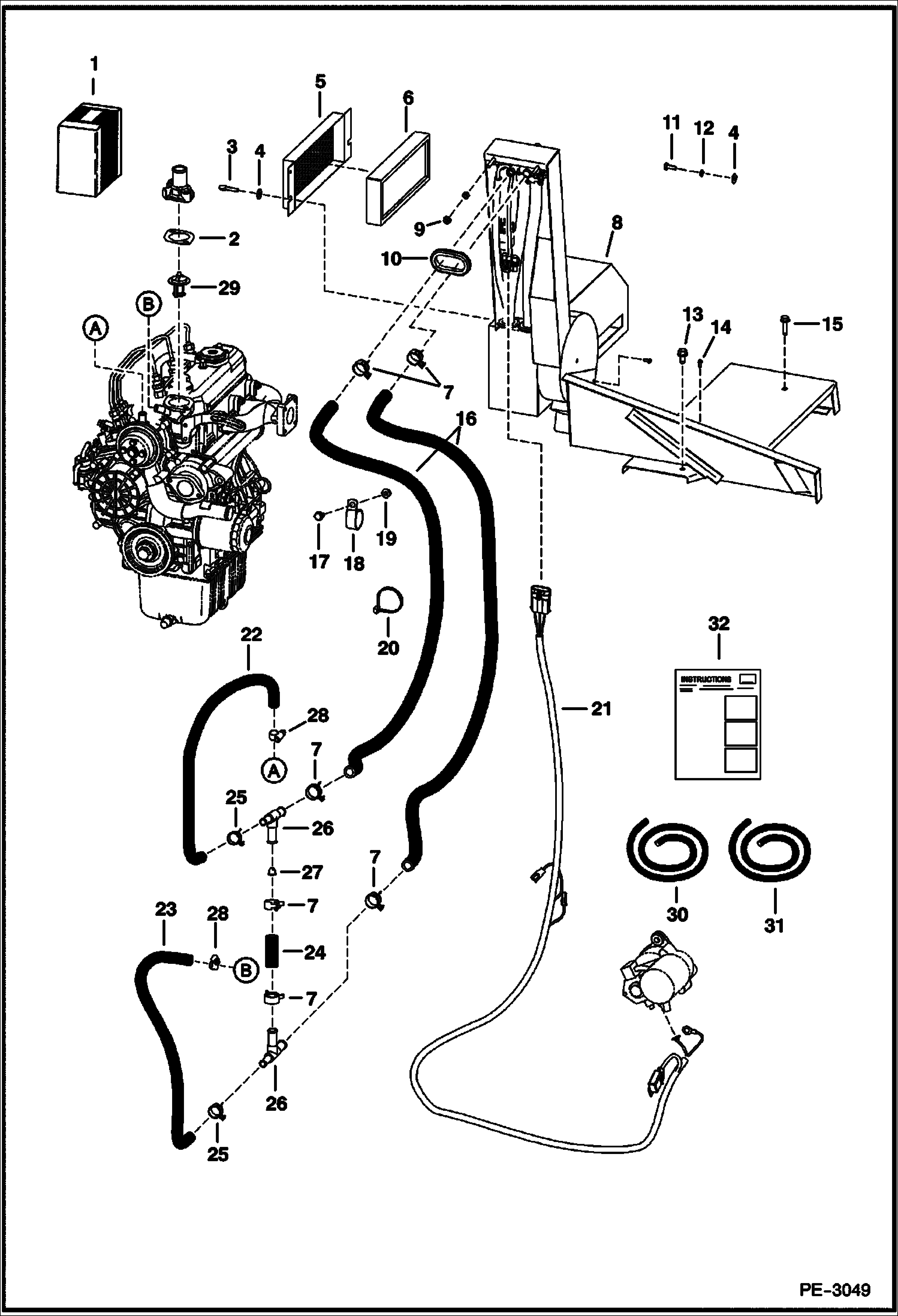 Схема запчастей Bobcat 500s - HEATER KIT ACCESSORIES & OPTIONS