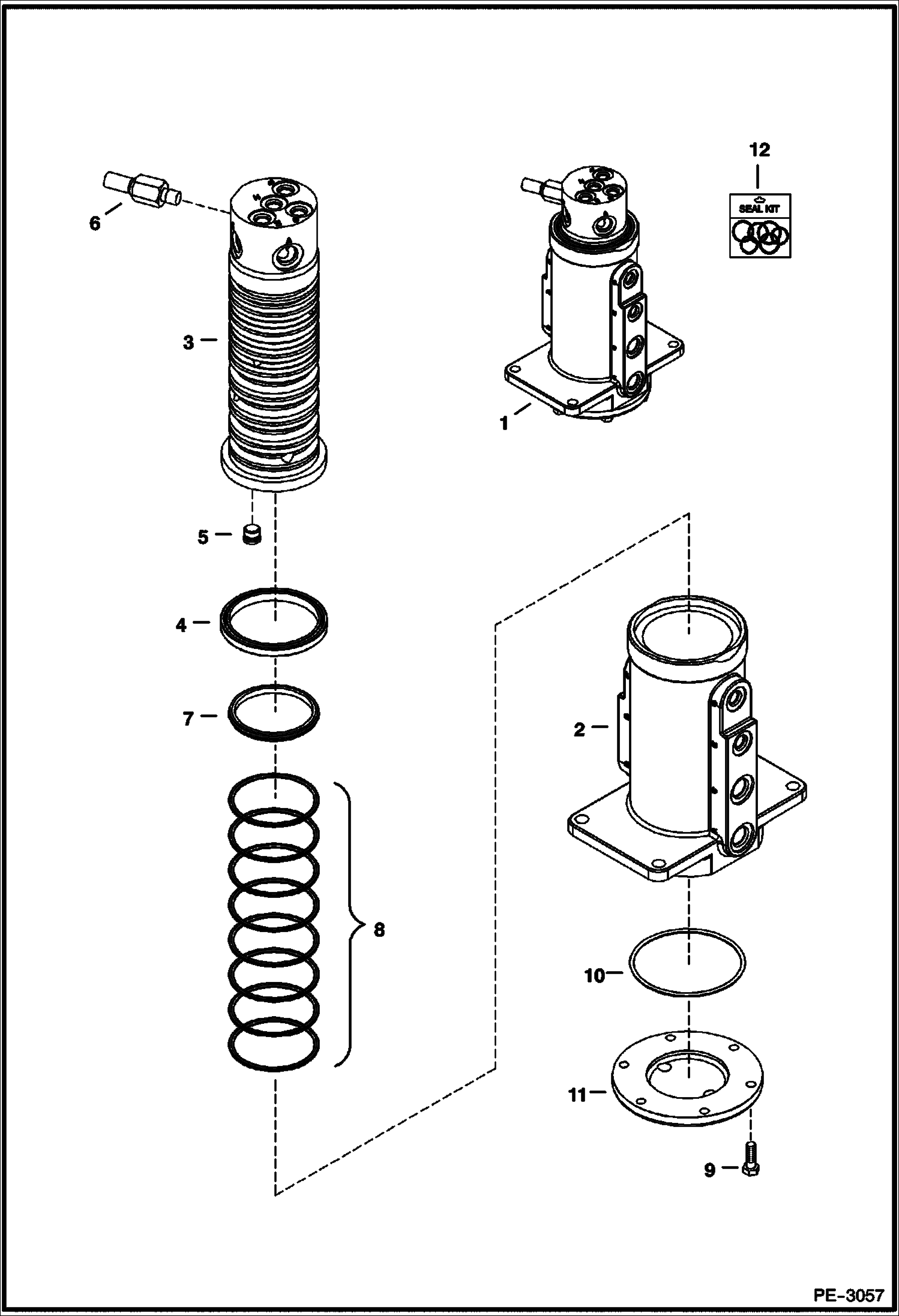 Схема запчастей Bobcat 334 - SWIVEL JOINT HYDRAULIC SYSTEM