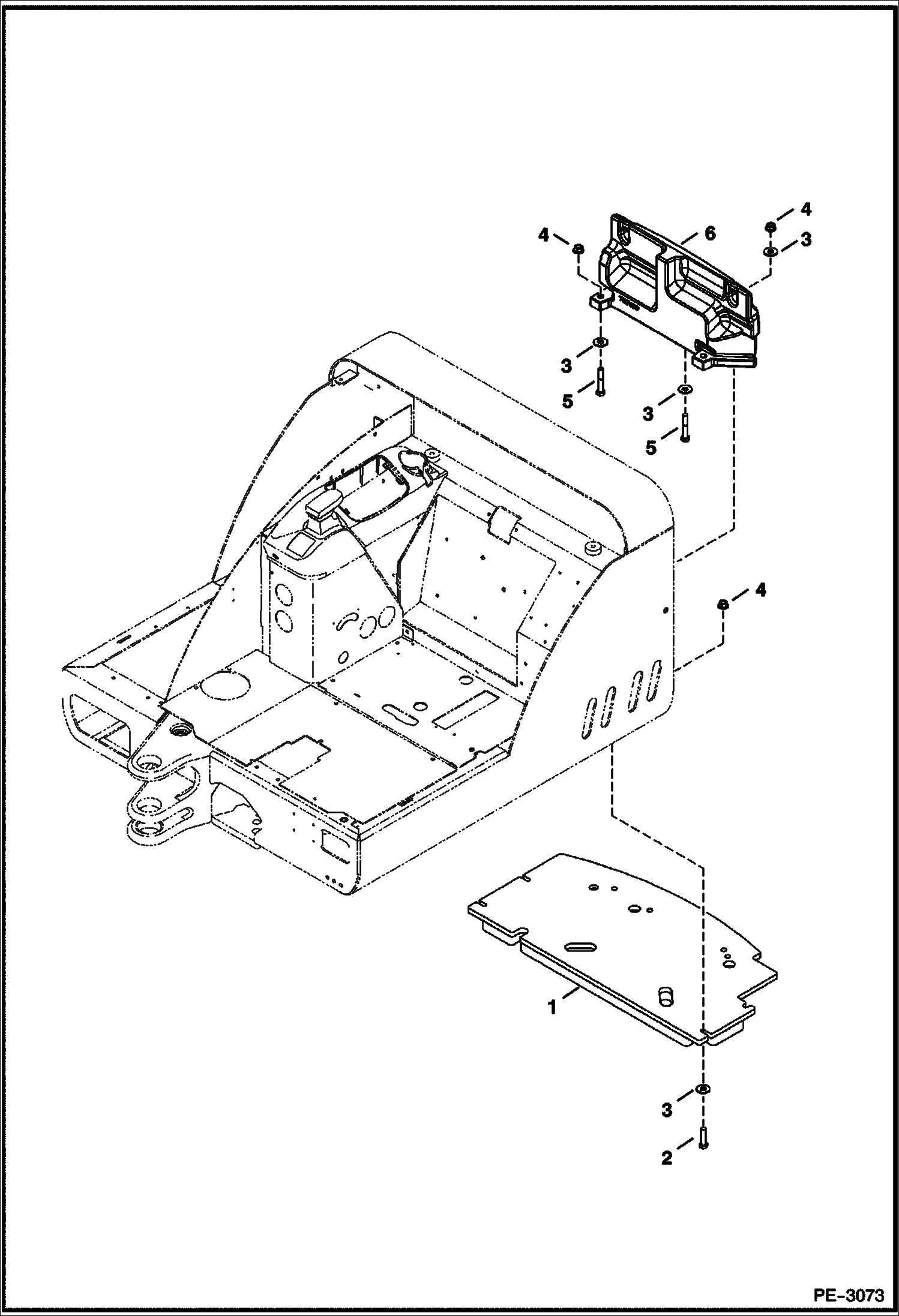 Схема запчастей Bobcat 335 - COUNTERWEIGHT MAIN FRAME