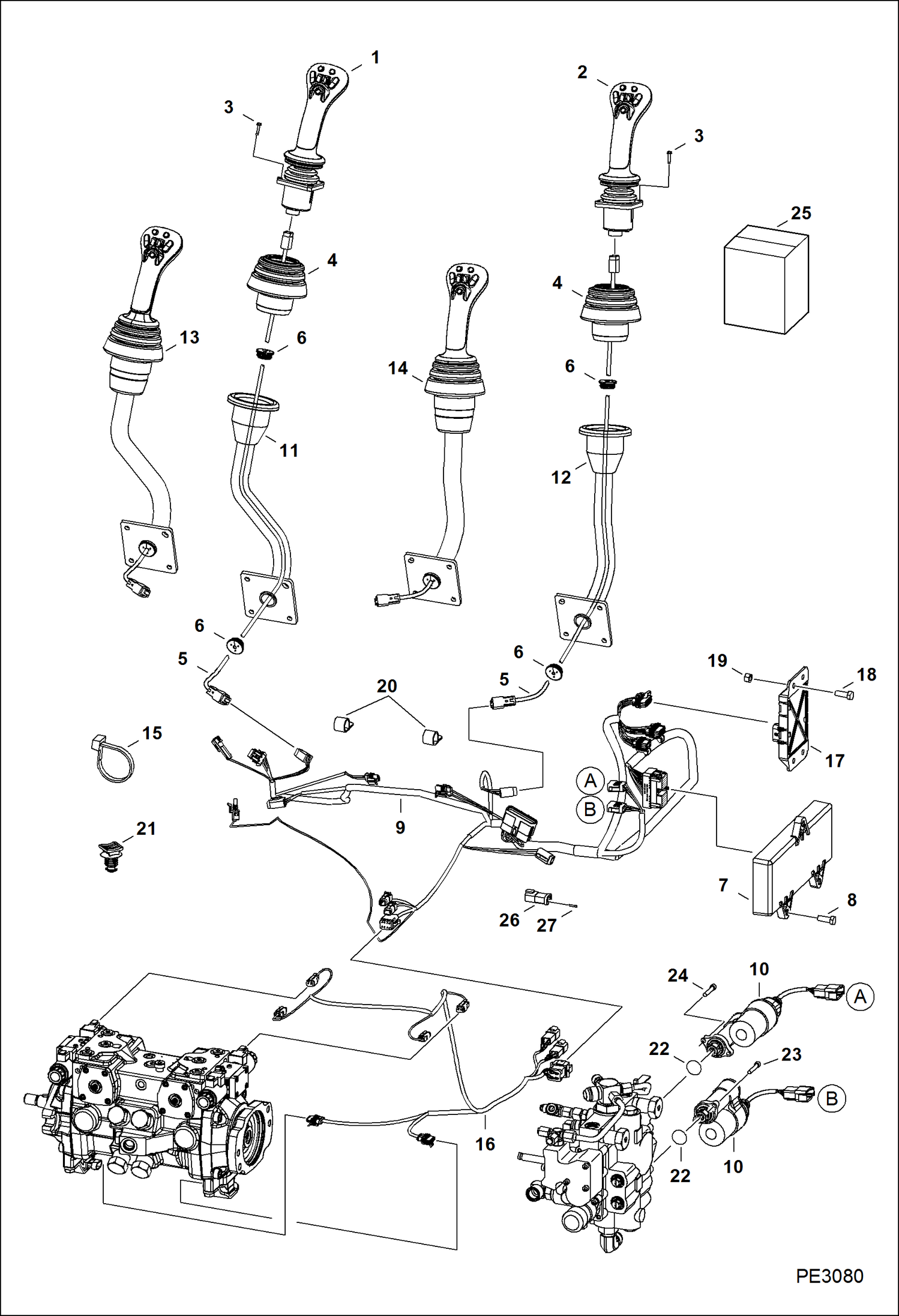 Схема запчастей Bobcat A-Series - CONTROLS ELECTRICAL ELECTRICAL SYSTEM