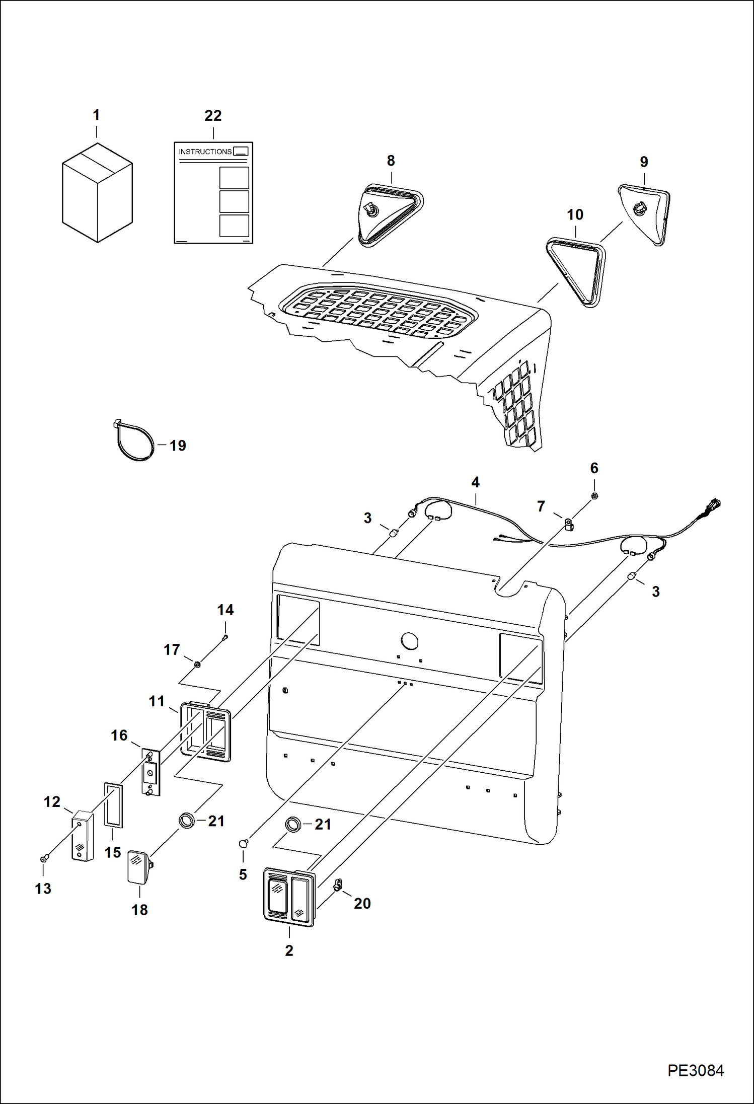 Схема запчастей Bobcat A-Series - LIGHT KIT ACCESSORIES & OPTIONS