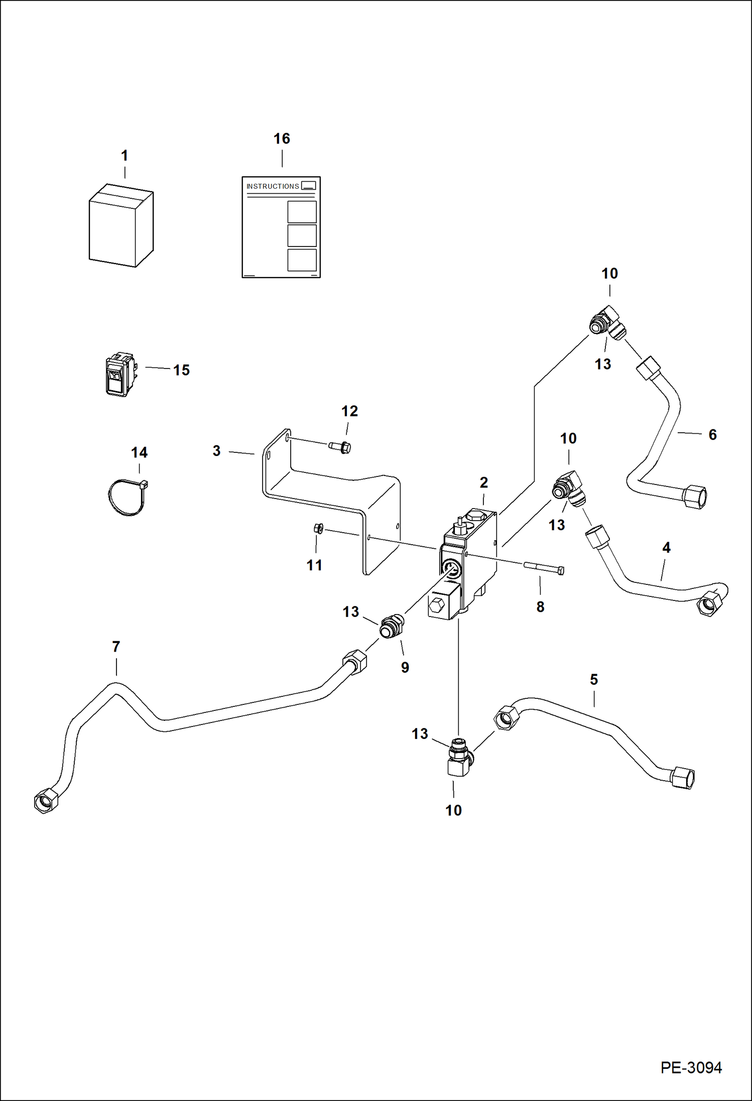 Схема запчастей Bobcat A-Series - BUCKET POSITIONING KIT (S/N 526412000 & Above, 526512000 & Above) ACCESSORIES & OPTIONS