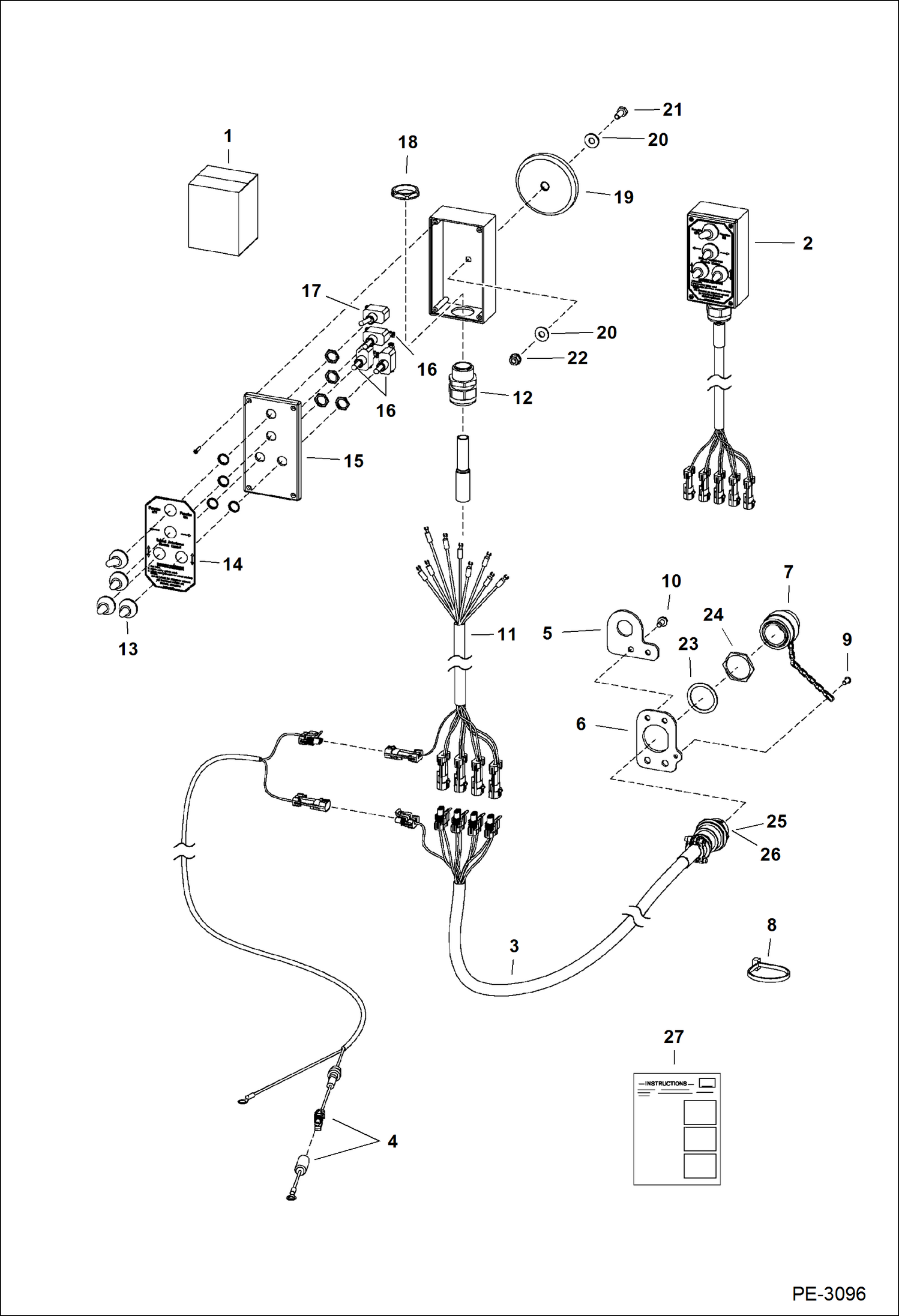 Схема запчастей Bobcat 5600 - ATTACHMENT CONTROL KIT (14 Pin) ACCESSORIES & OPTIONS