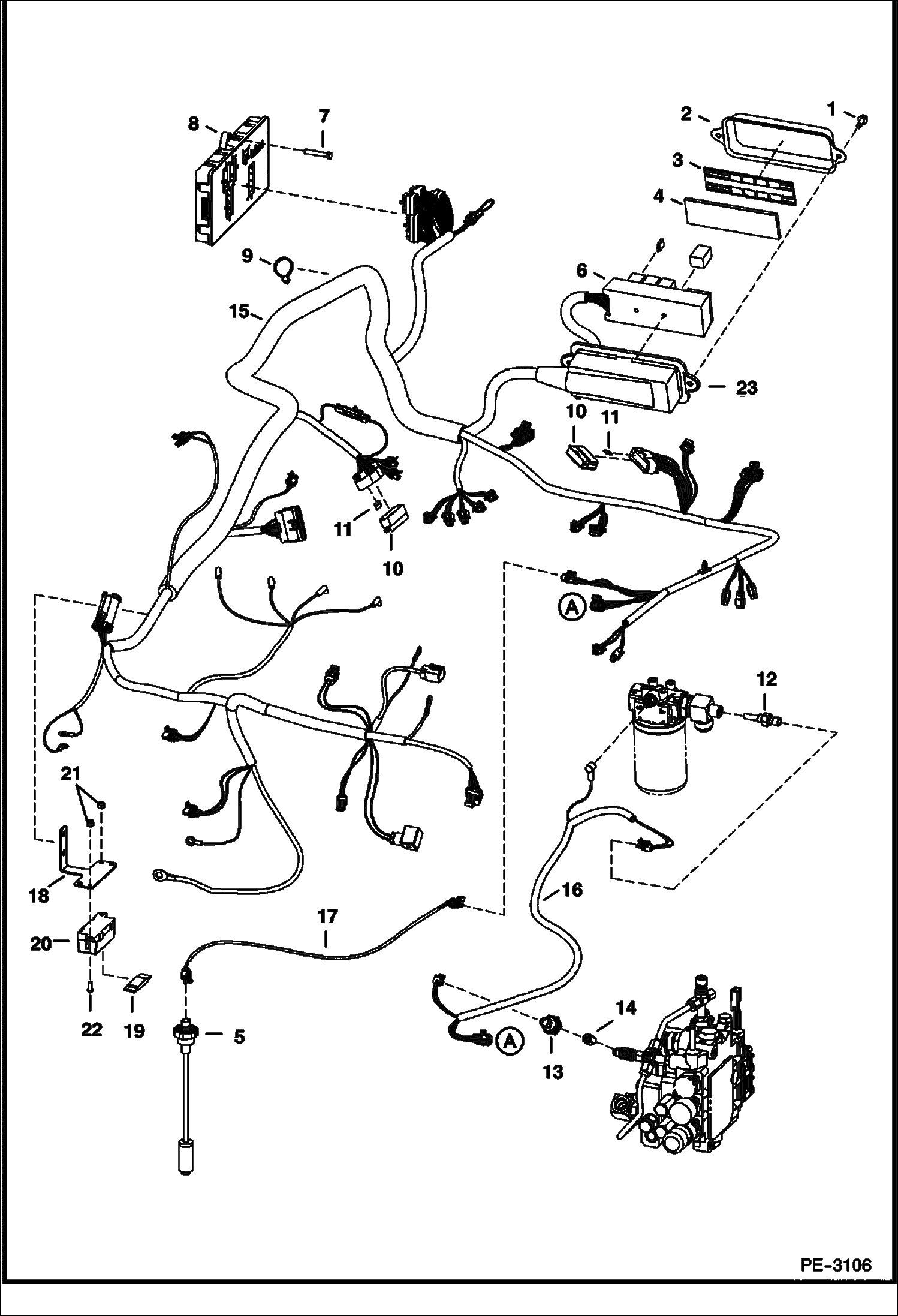 Схема запчастей Bobcat 800s - ENGINE ELECTRICAL (S/N 518913001-16264, 516812001-15099, 517512001-15126) ELECTRICAL SYSTEM