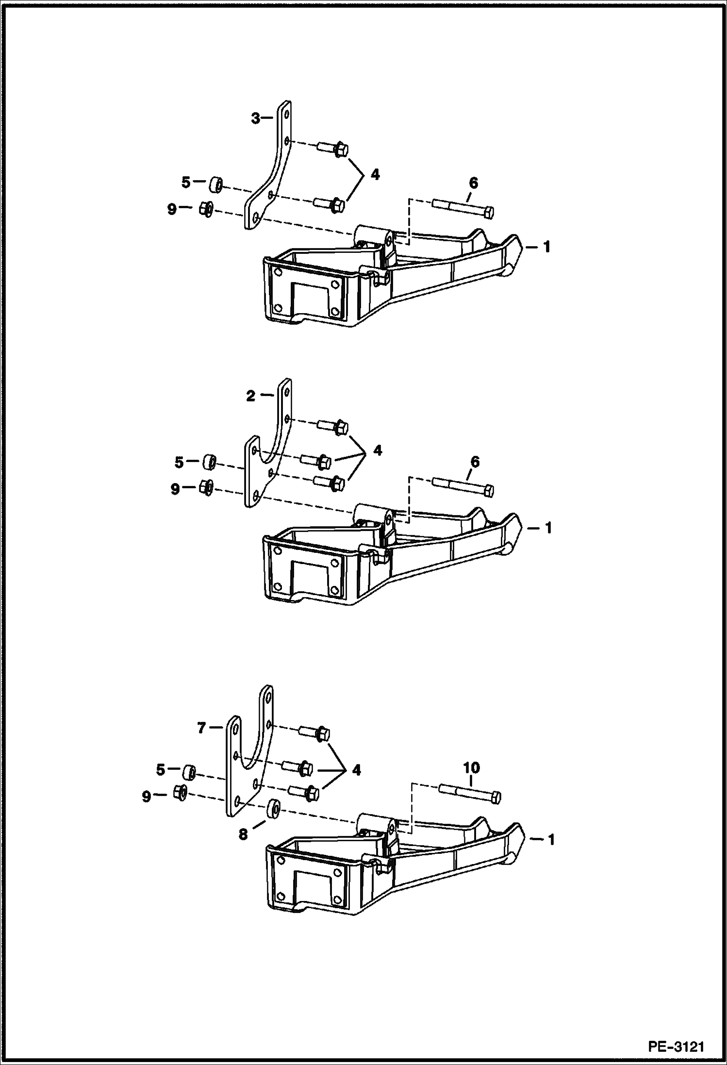 Схема запчастей Bobcat S-Series - ENGINE & PUMP MOUNTS (S/N 525817542, 525912264, 526018763, 526112306 & Above) POWER UNIT