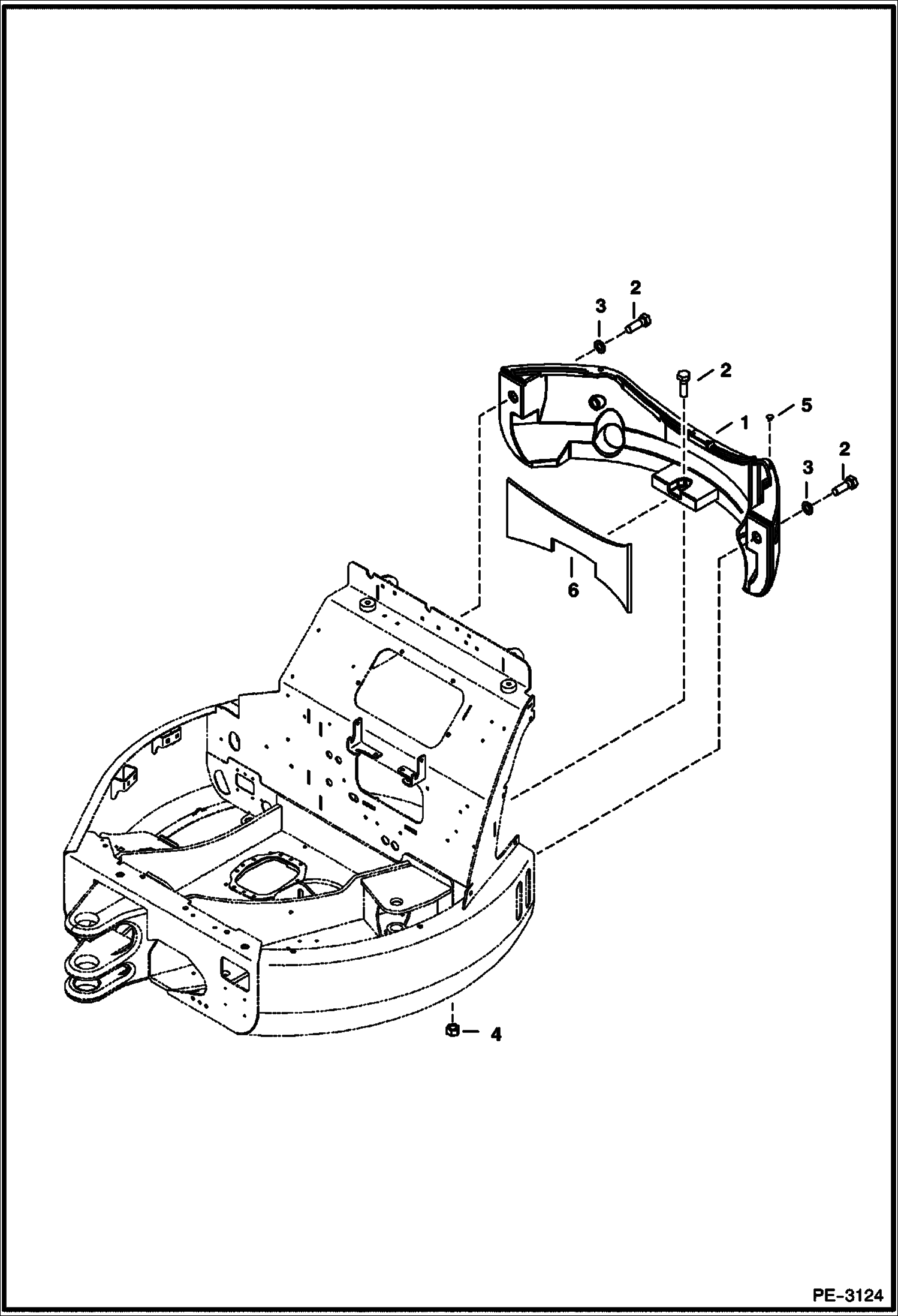 Схема запчастей Bobcat 428 - COUNTERWEIGHT MAIN FRAME