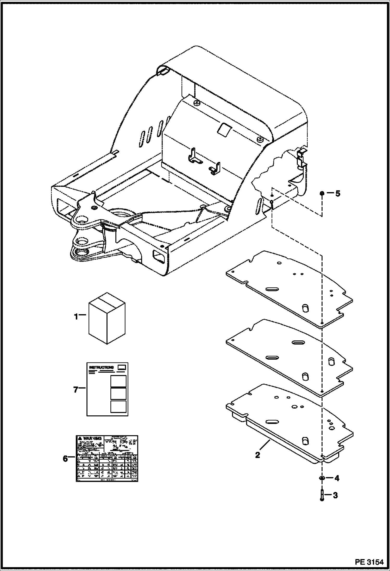 Схема запчастей Bobcat 331 - COUNTERWEIGHT KIT ACCESSORIES & OPTIONS