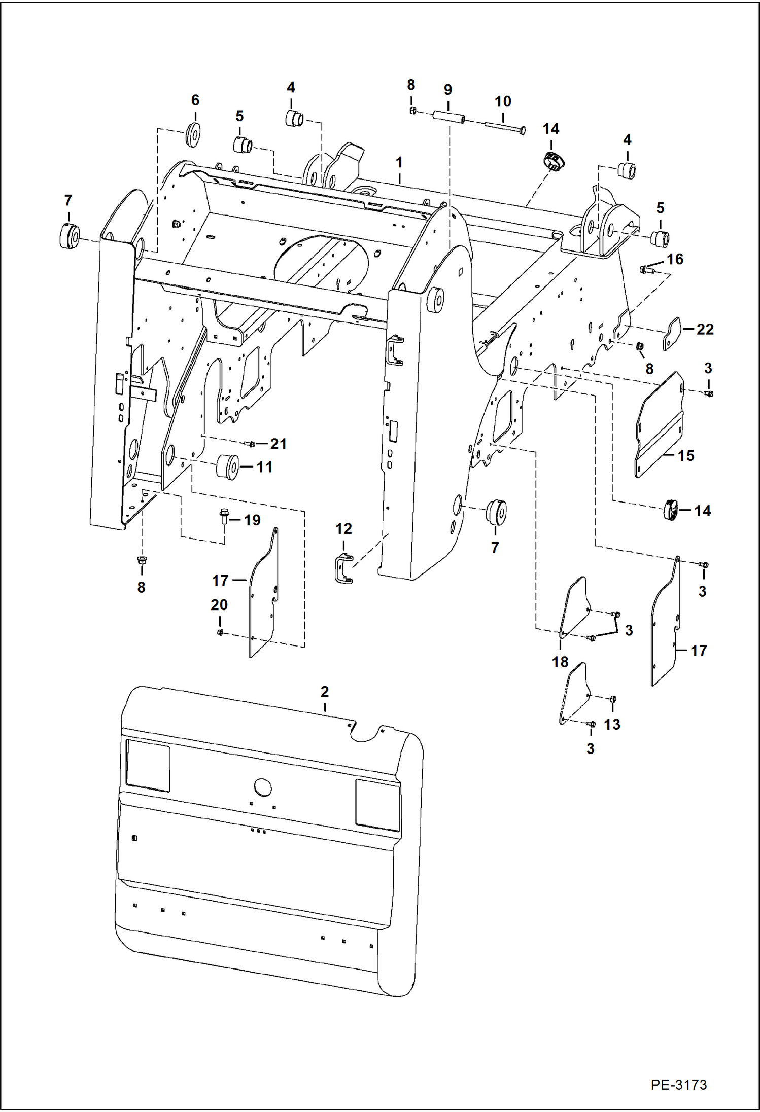 Схема запчастей Bobcat S-Series - MAIN FRAME MAIN FRAME