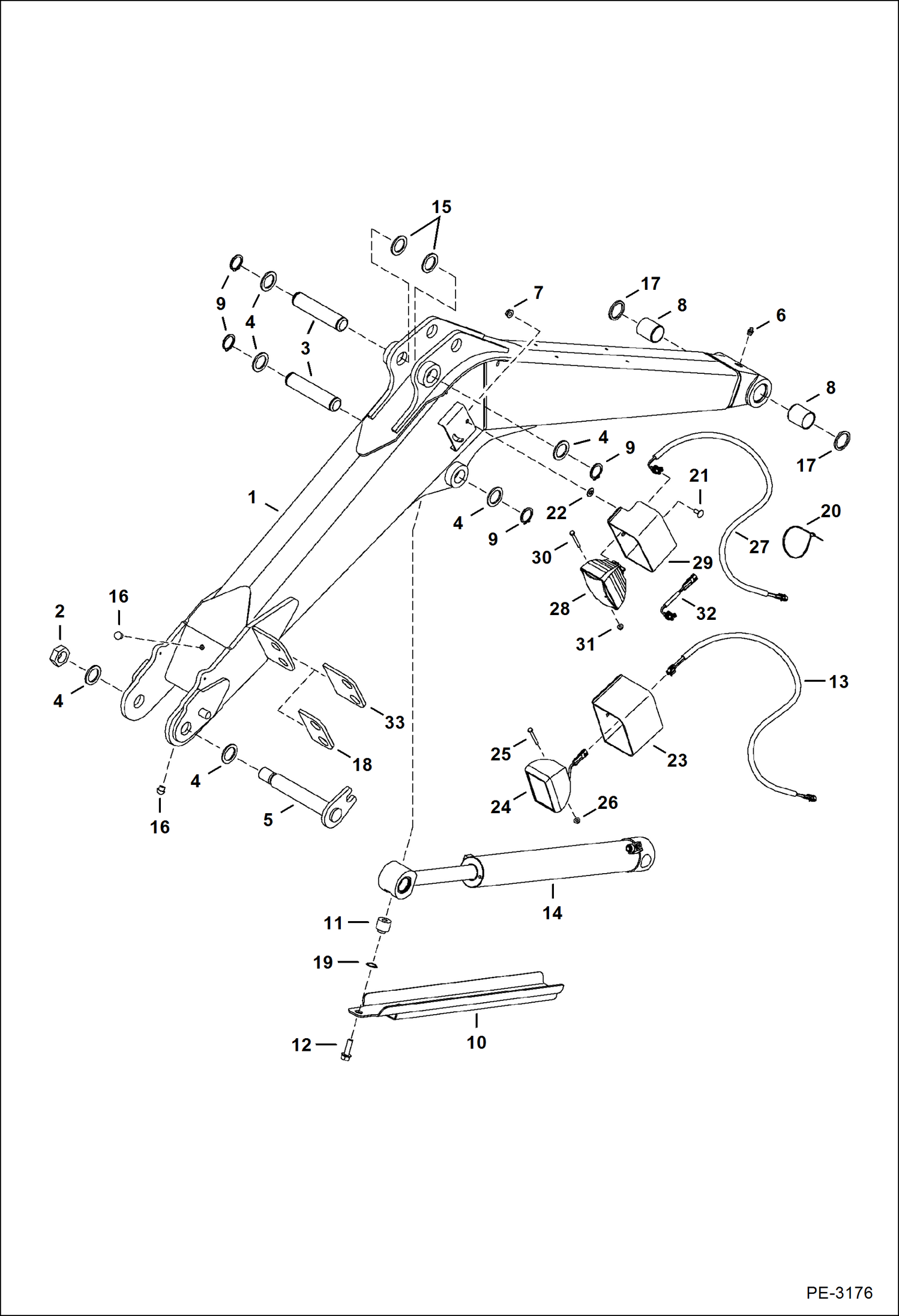 Схема запчастей Bobcat 425 - BOOM WORK EQUIPMENT