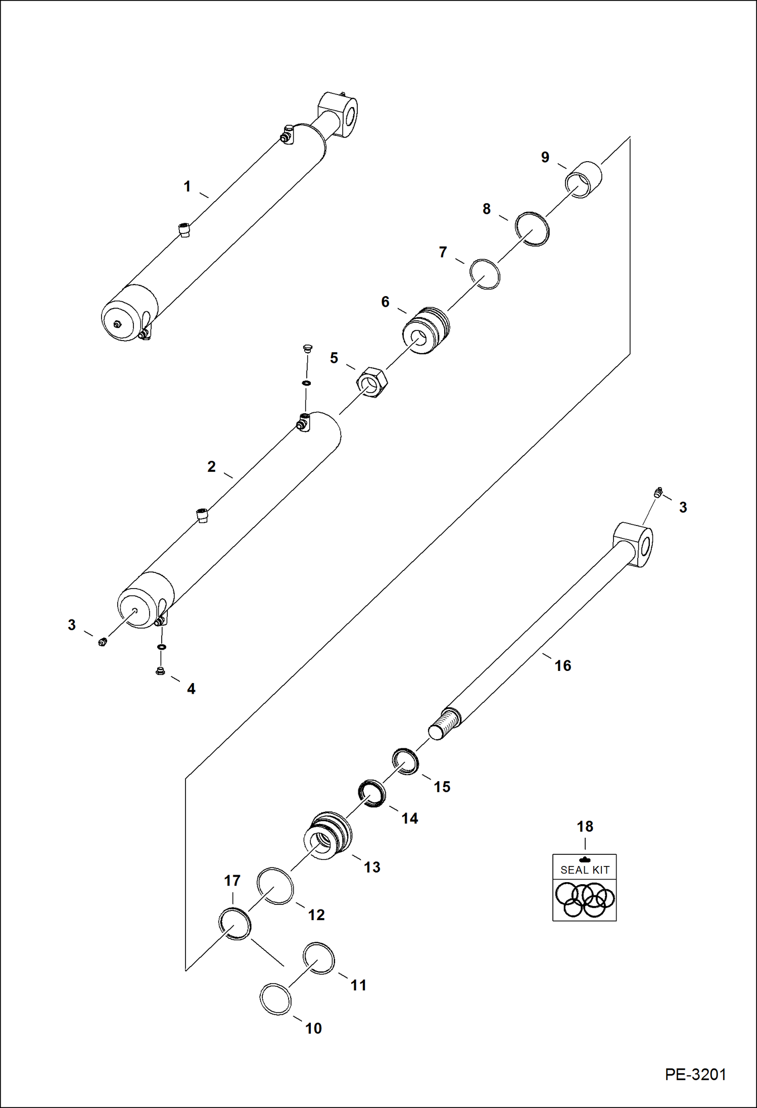 Схема запчастей Bobcat 5600 - LIFT CYLINDER HYDRAULIC SYSTEM