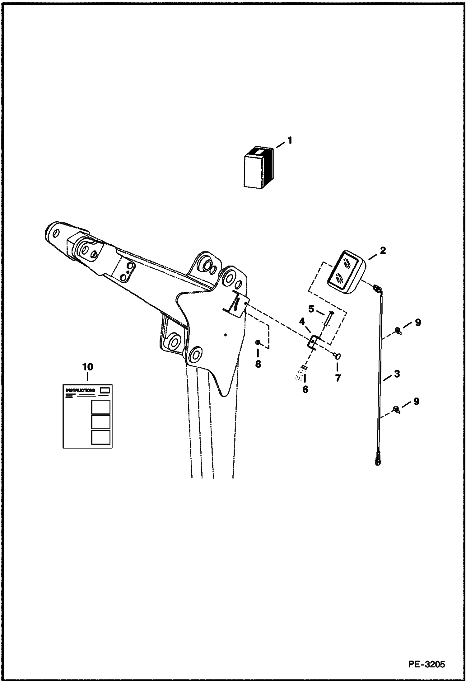 Схема запчастей Bobcat 320 - LIGHT KIT (Boom) ACCESSORIES & OPTIONS