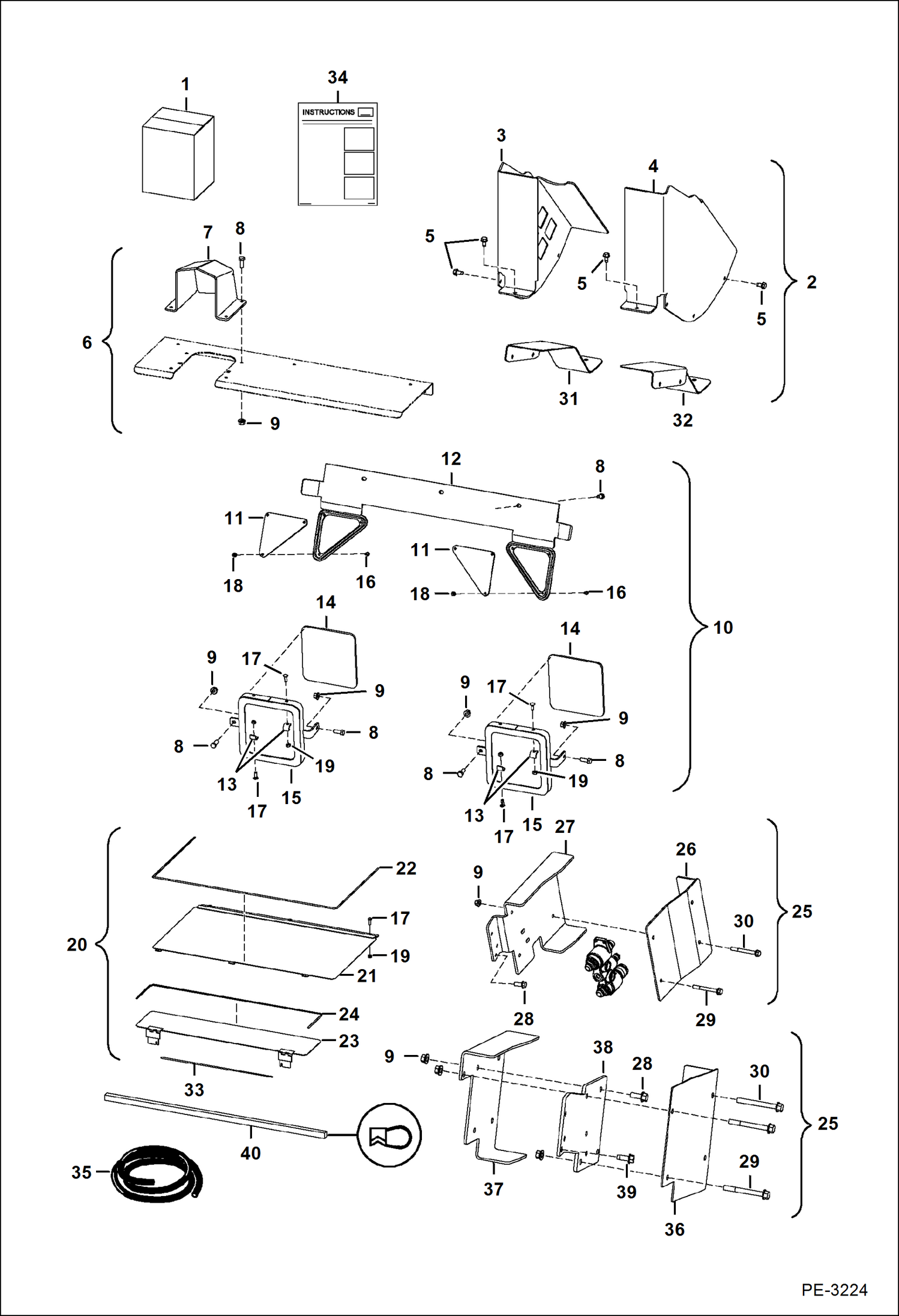 Схема запчастей Bobcat FORESTRY CUTTER - FORESTRY CUTTER (Forestry Debris Kit) Loader