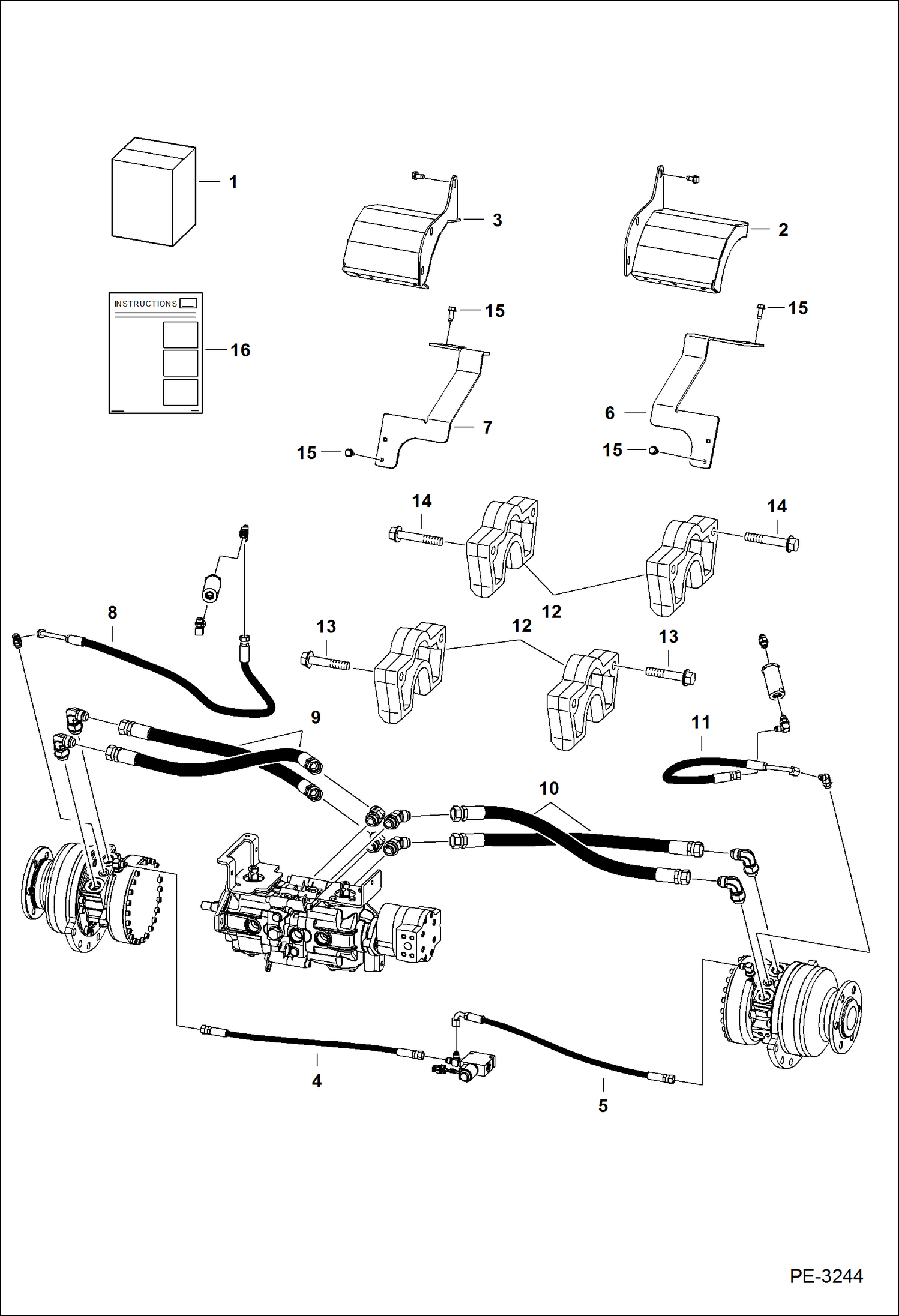 Схема запчастей Bobcat T-Series - WIDE TRACK KIT ACCESSORIES & OPTIONS