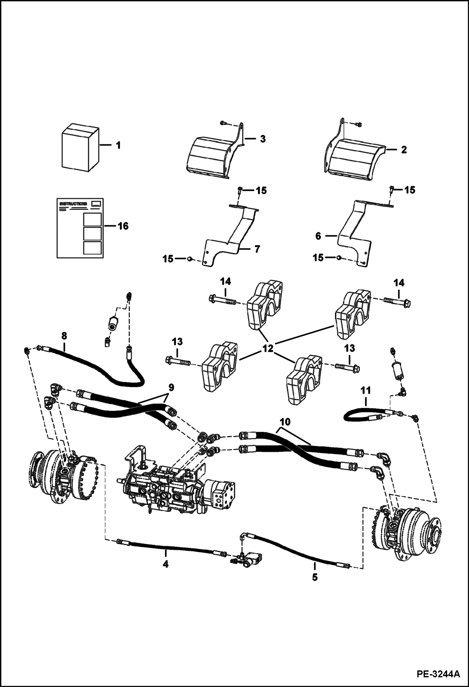 Схема запчастей Bobcat T-Series - WIDE TRACK KIT (S/N A3LN35236 - 36499, A3LP35011 - 36499) ACCESSORIES & OPTIONS