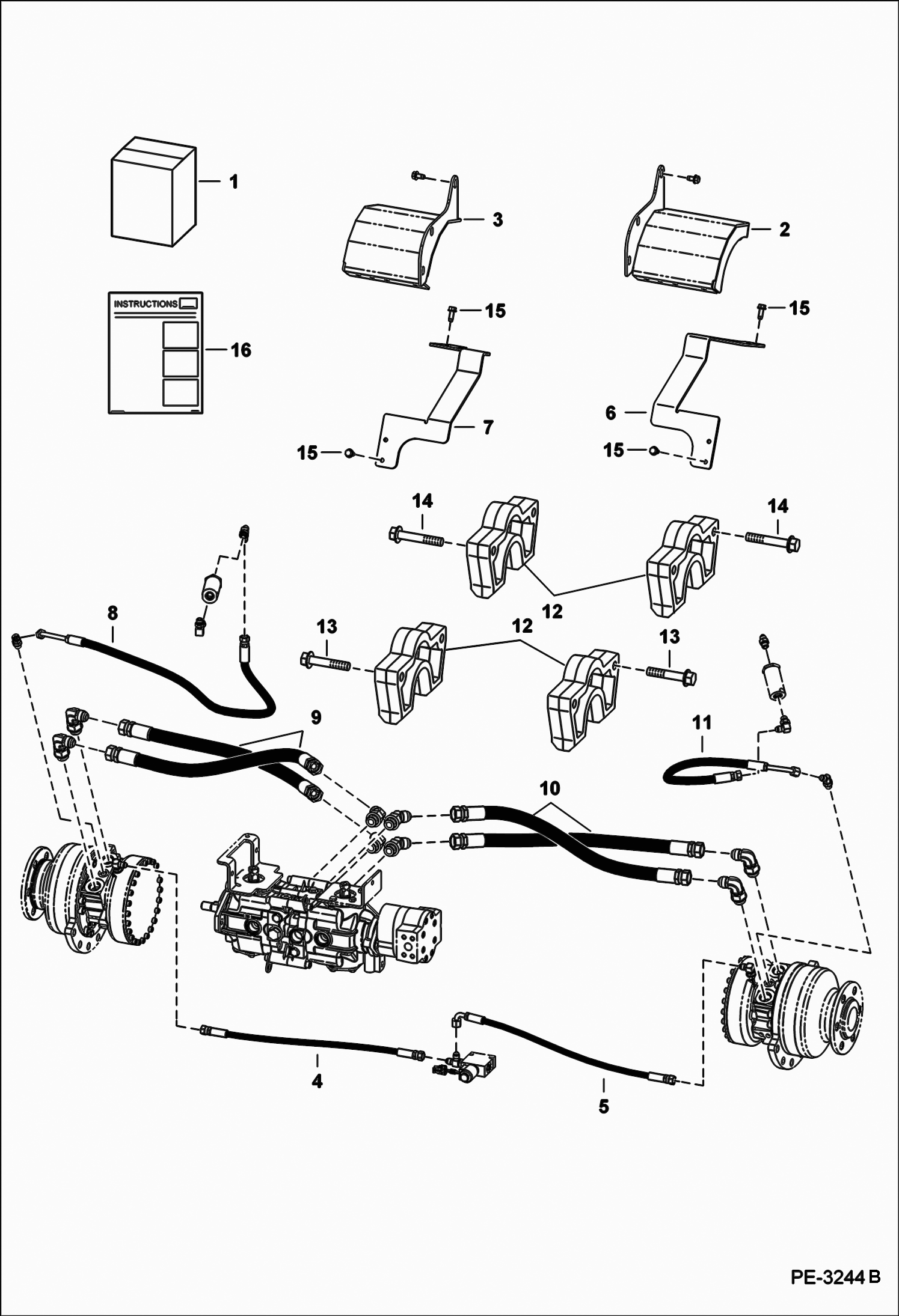 Схема запчастей Bobcat T-Series - WIDE TRACK KIT (S/N A3LN36500 & Above, A3LP36500 & Above) ACCESSORIES & OPTIONS