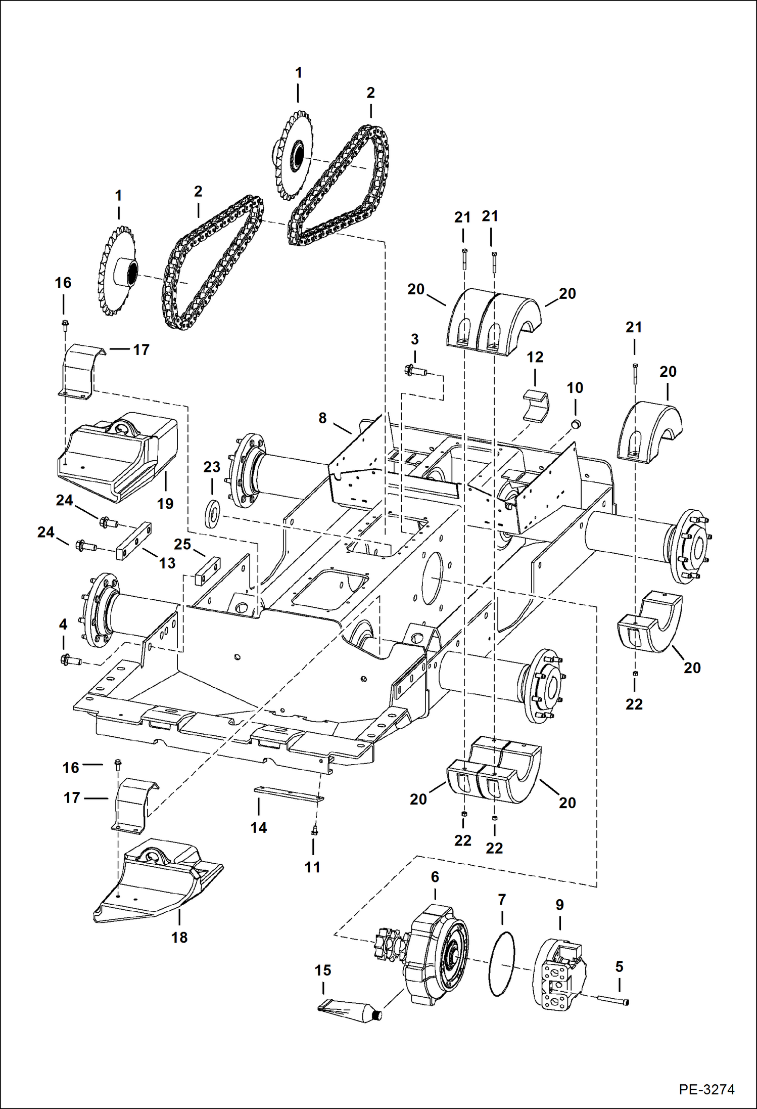 Схема запчастей Bobcat S-Series - DRIVE TRAIN DRIVE TRAIN